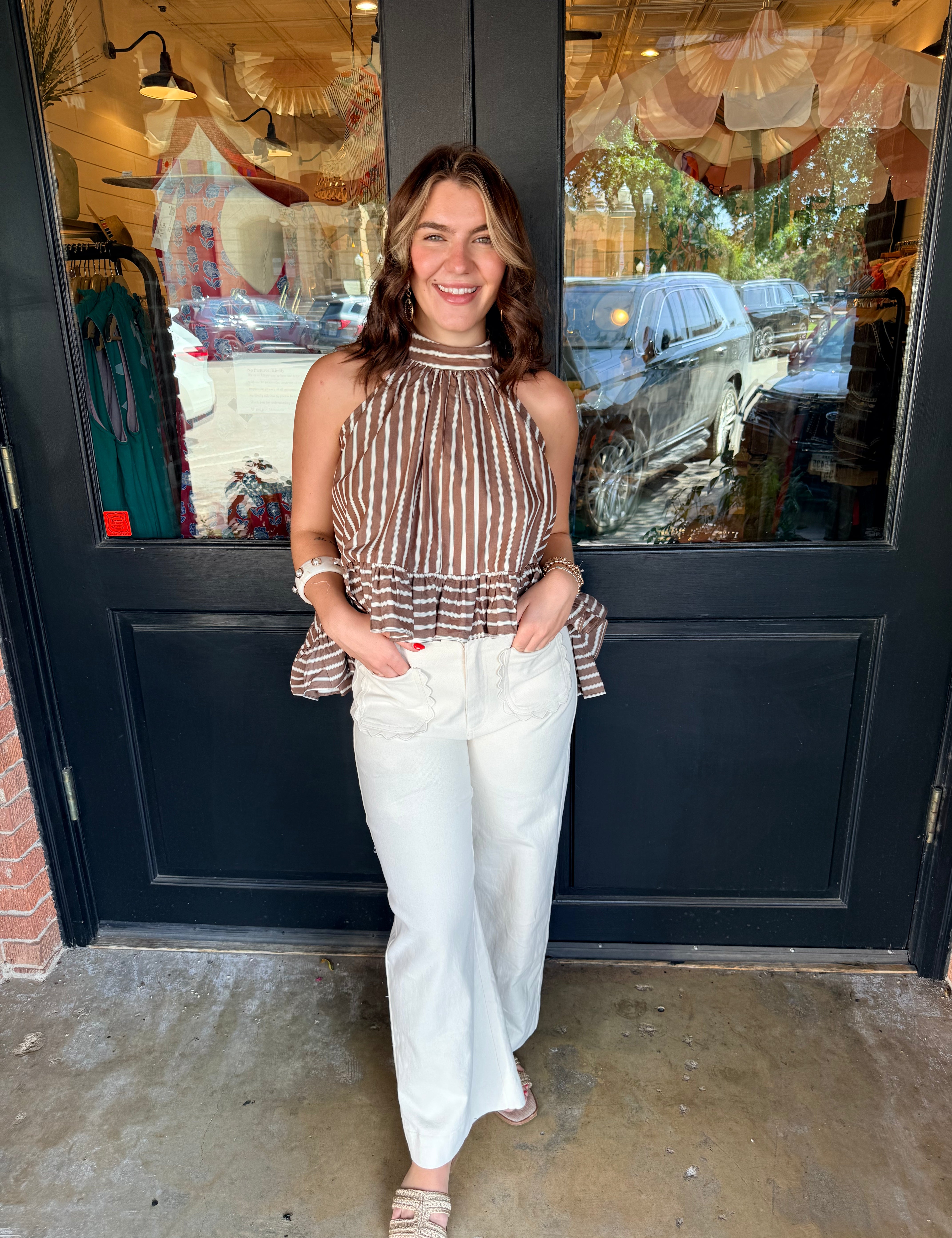 Betina Stripe Halter Top