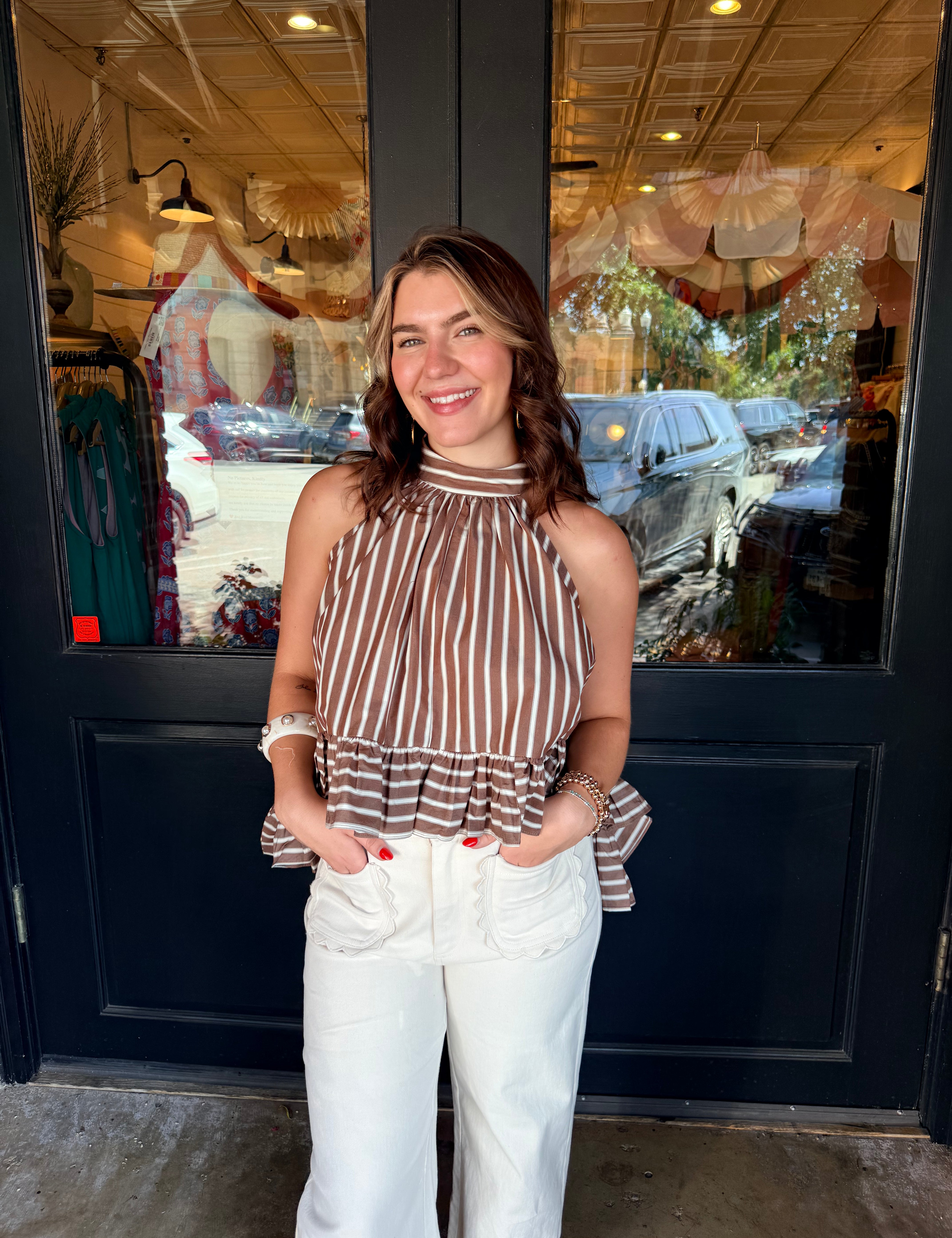 Betina Stripe Halter Top