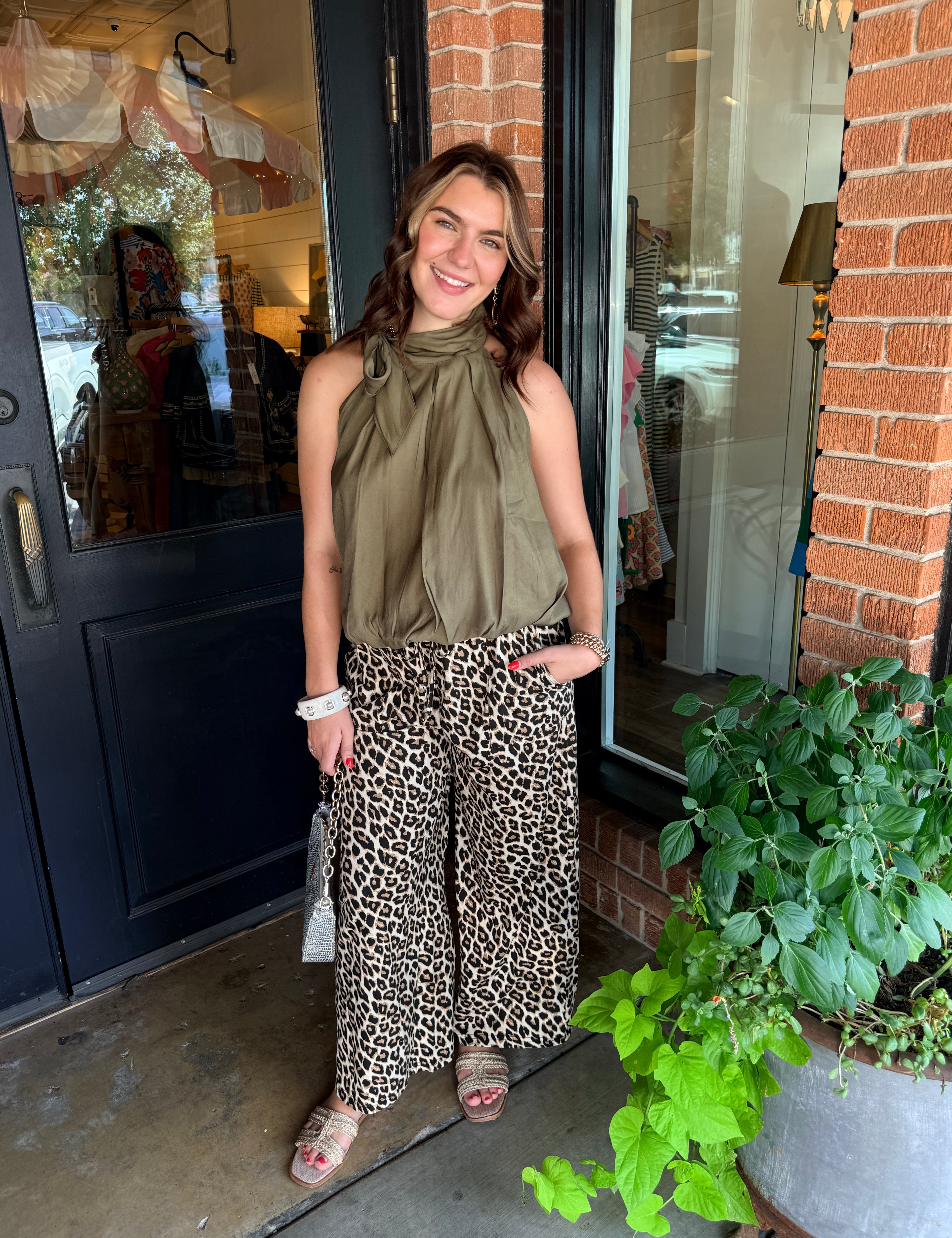 Kyla Leopard Wide Leg Pants