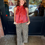 Kyla Leopard Wide Leg Pants