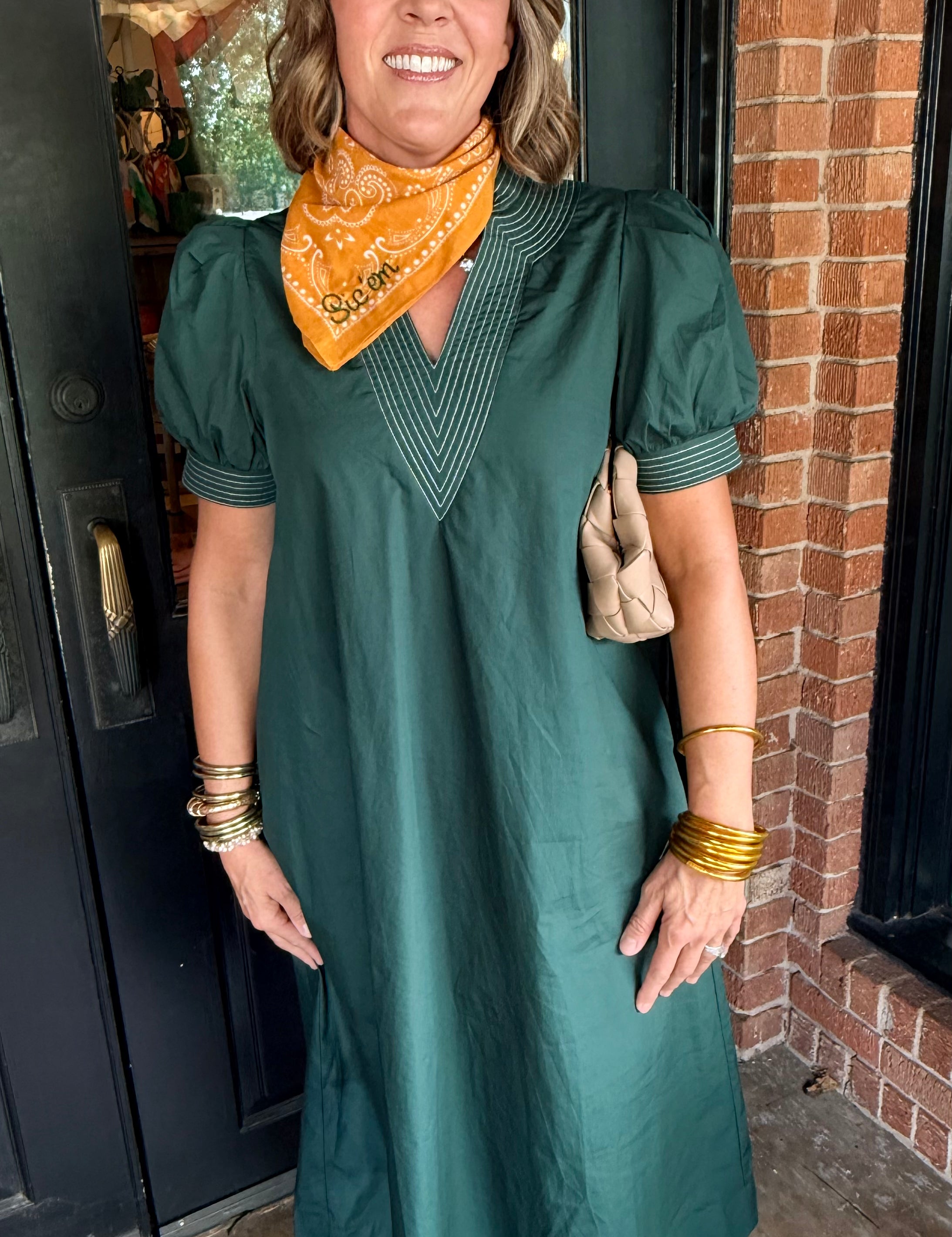 Cecilia Solid Midi Dress