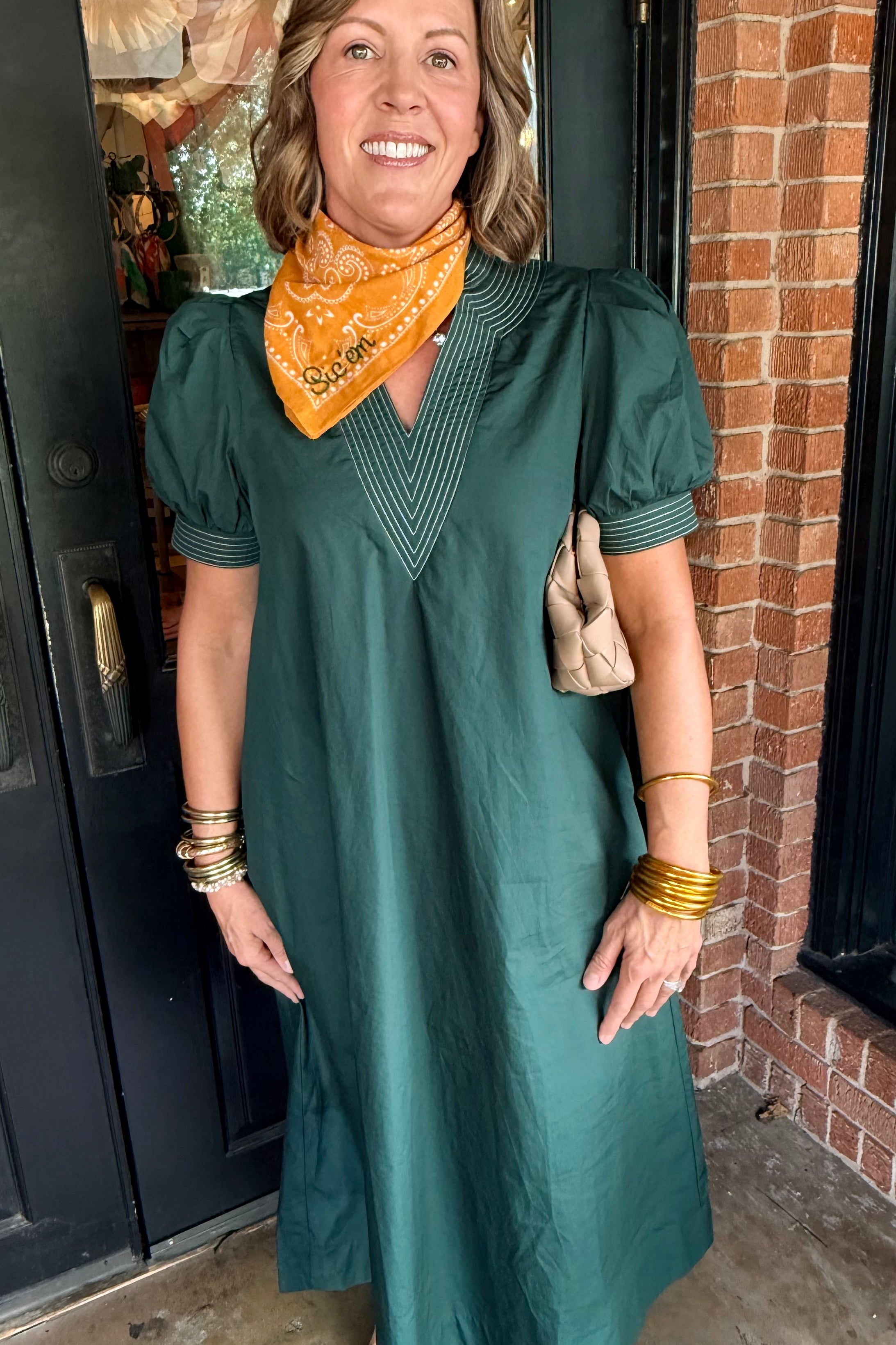 Cecilia Solid Midi Dress