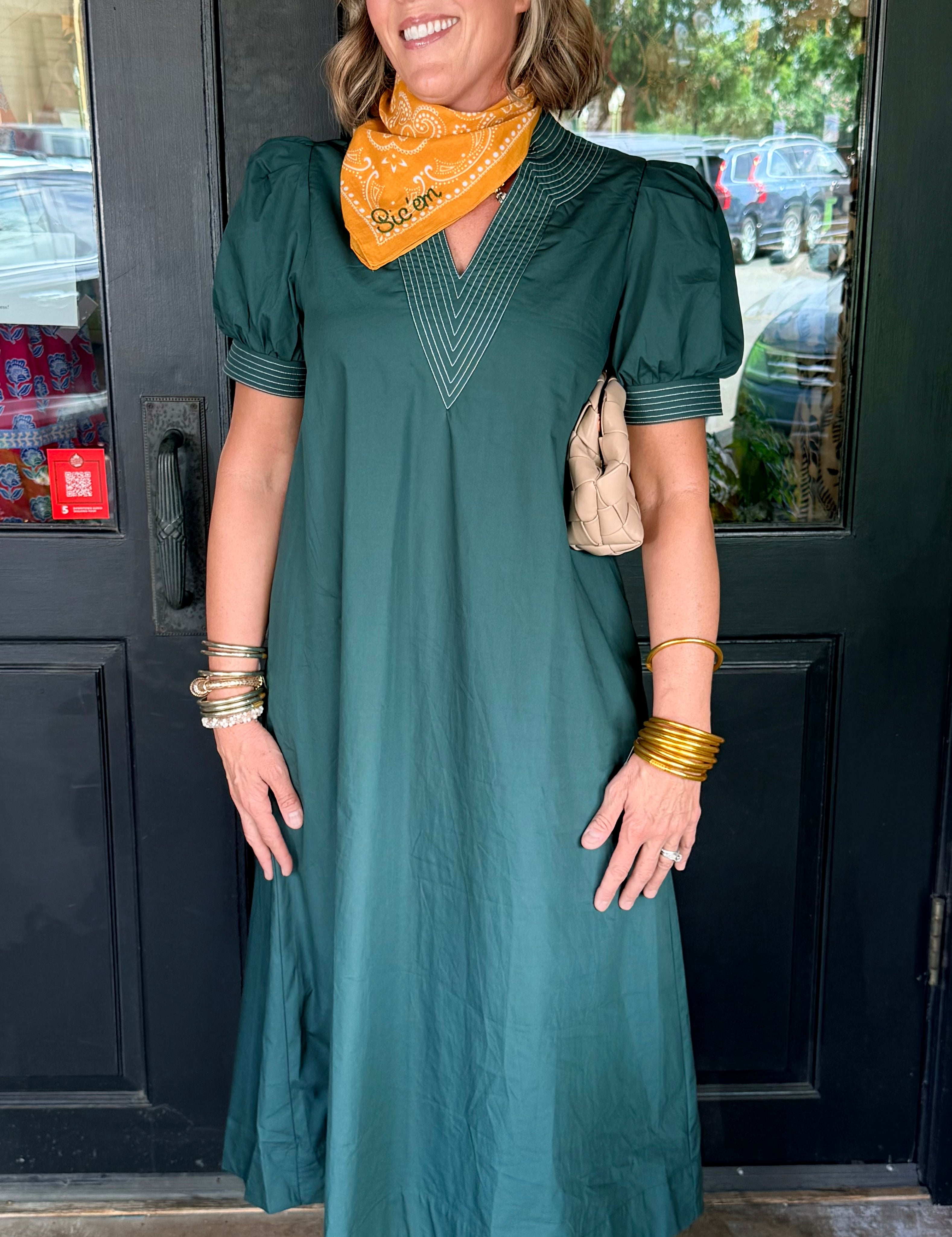 Cecilia Solid Midi Dress