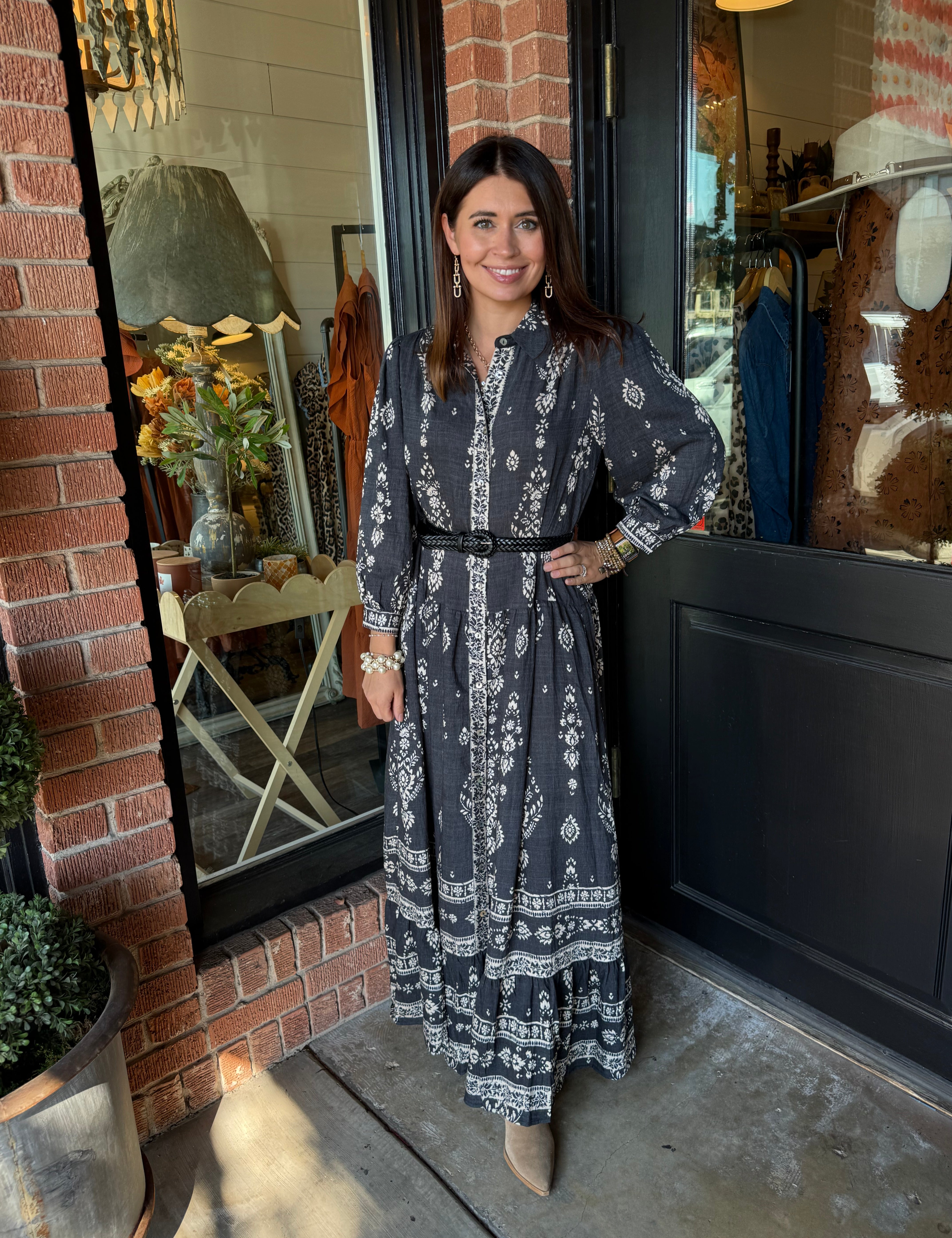 Heather Paisley Print Maxi Dress