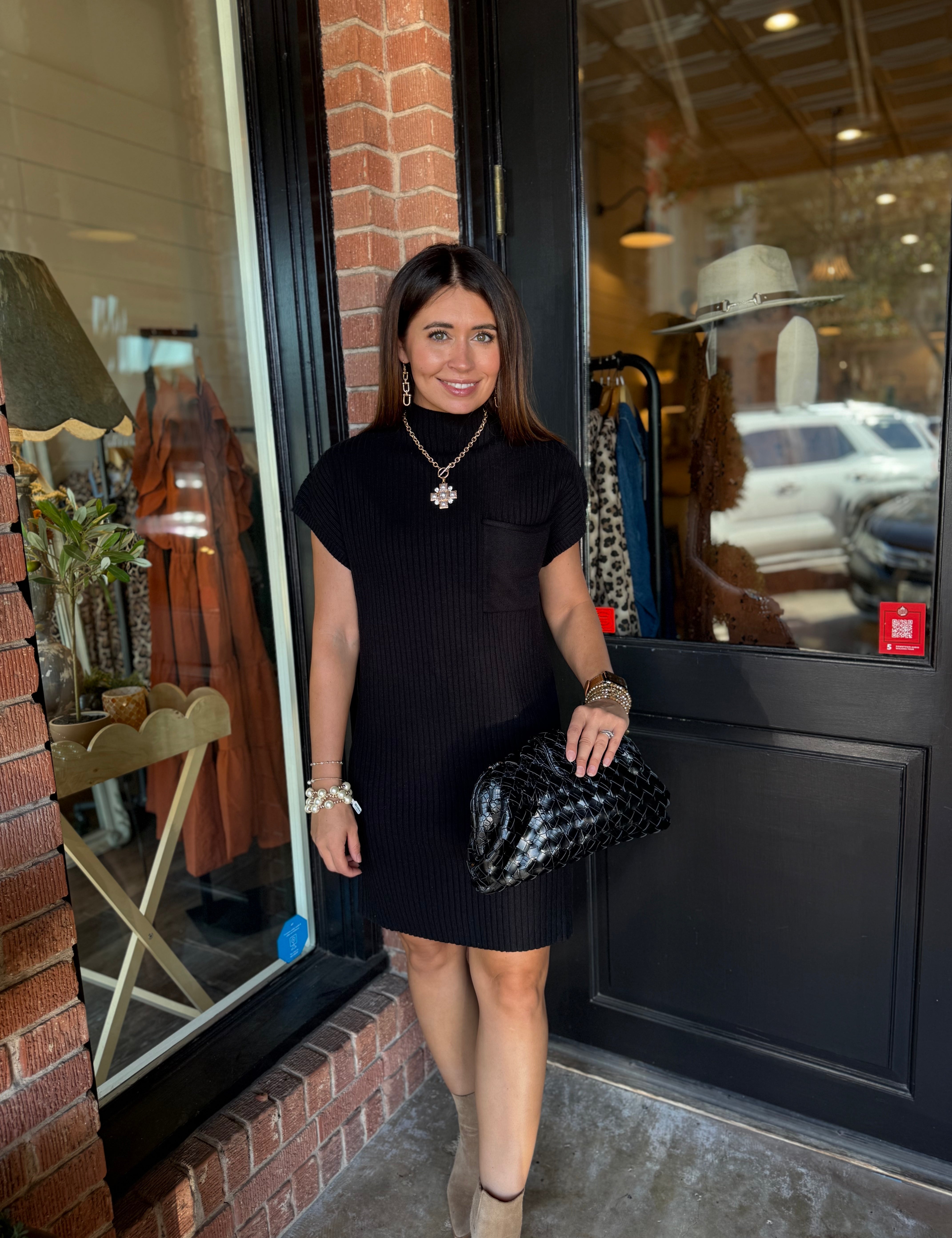 Rosa Mock Neck Sweater Dress