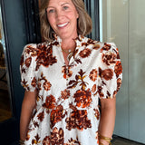 Greta Floral Eyelet Top