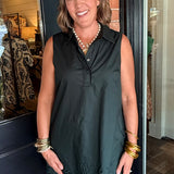 Sandra Scalloped Trim Mini Dress