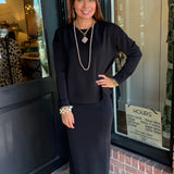 Michelle 2 pc Black Dress