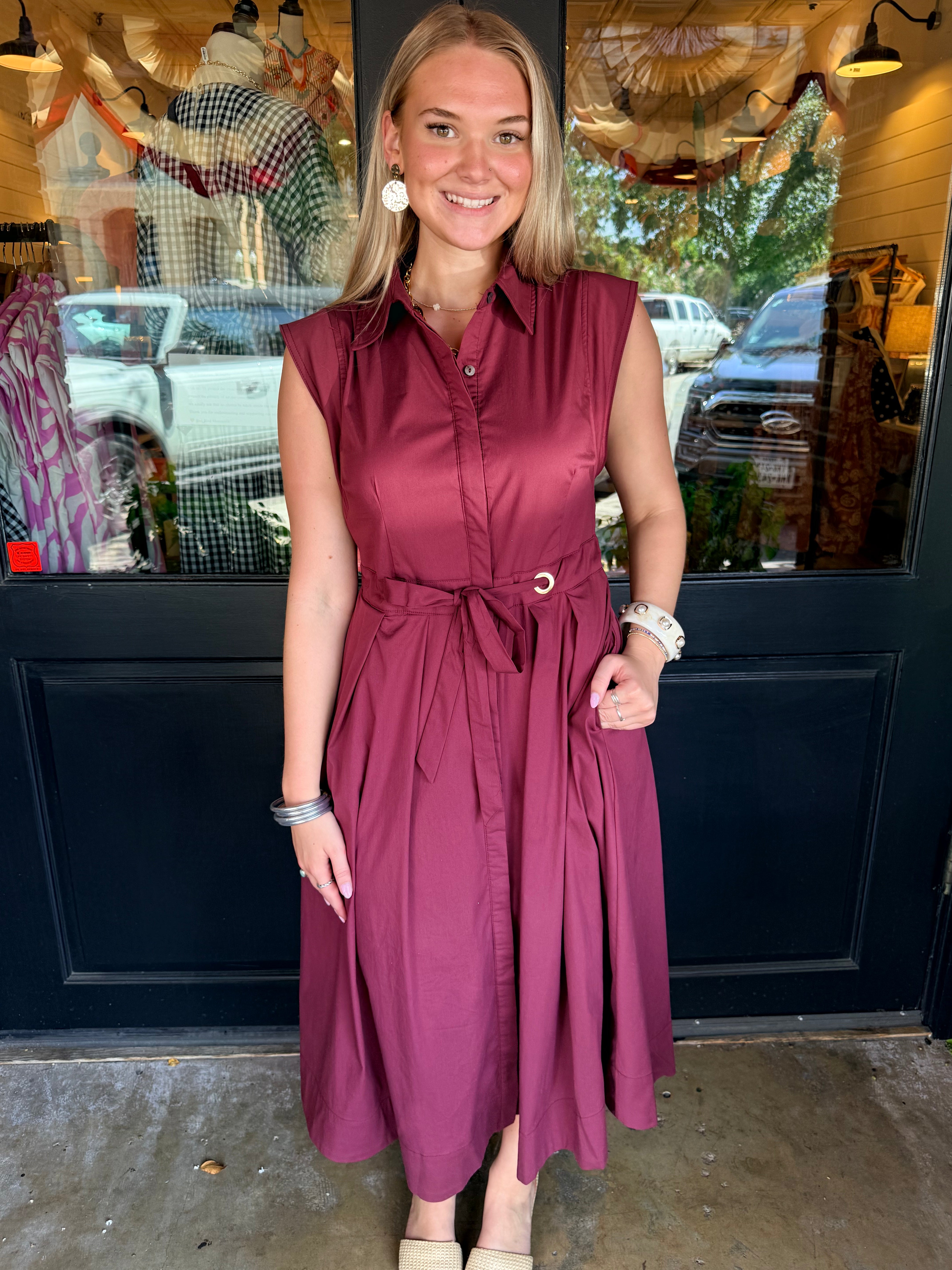Megan Button Midi Dress
