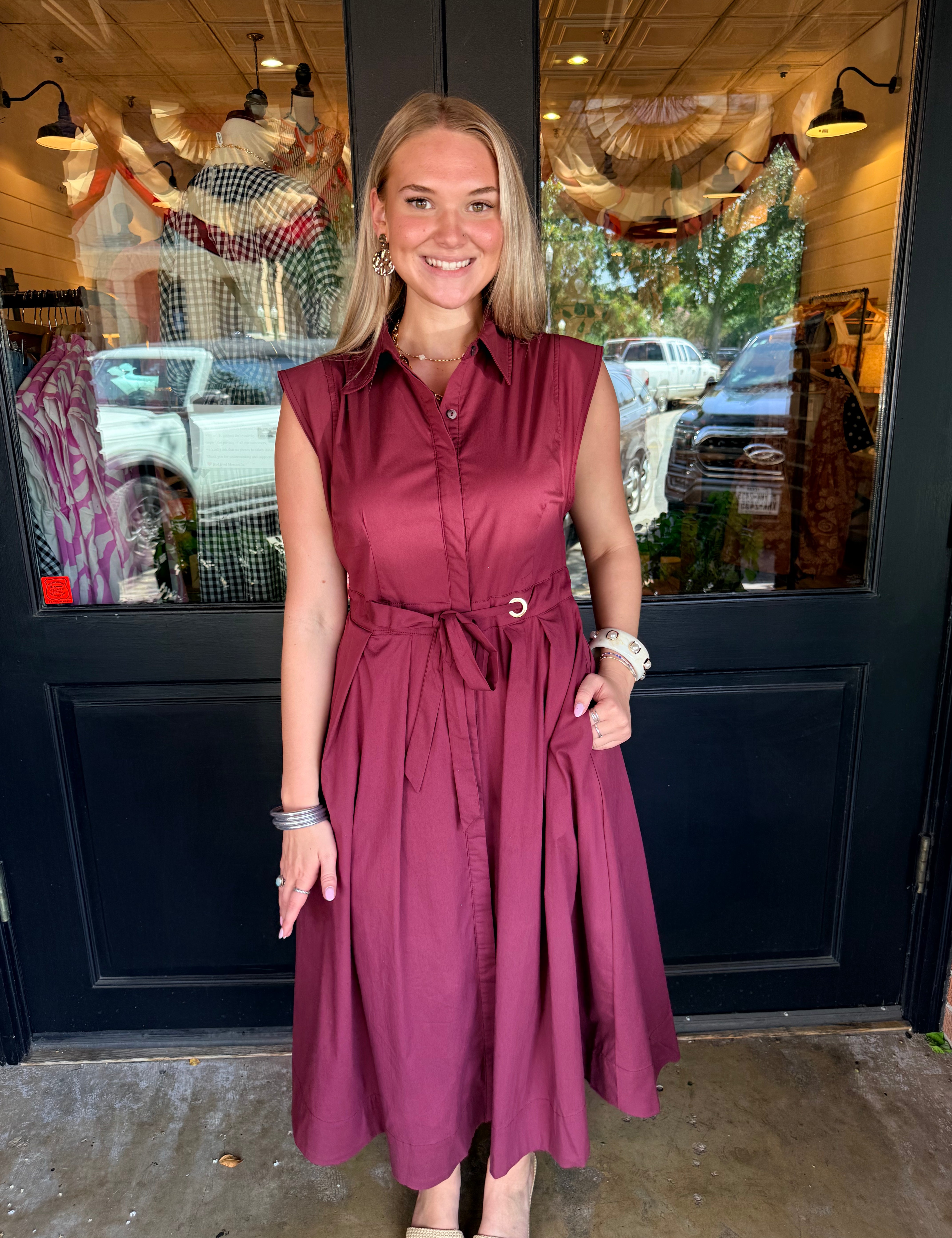 Megan Button Midi Dress
