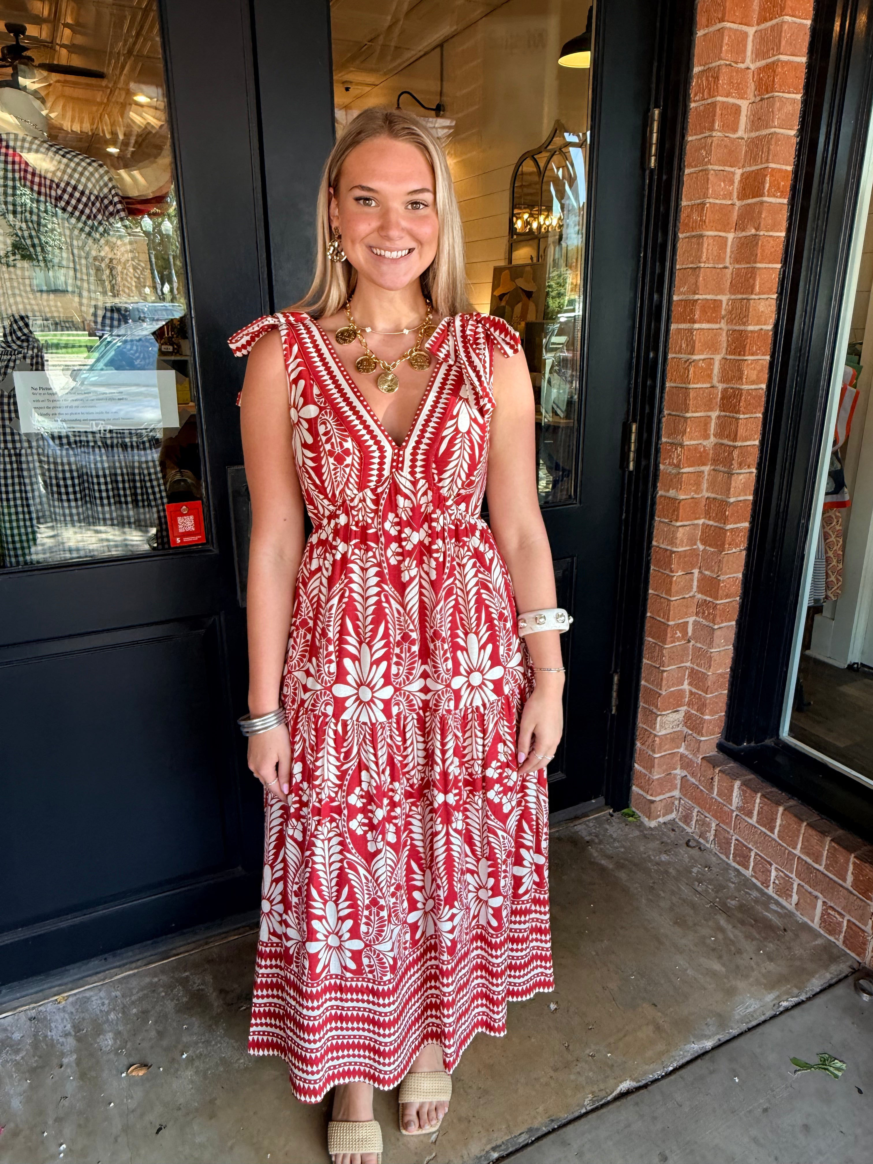 Morgan V-Neck Midi Dress
