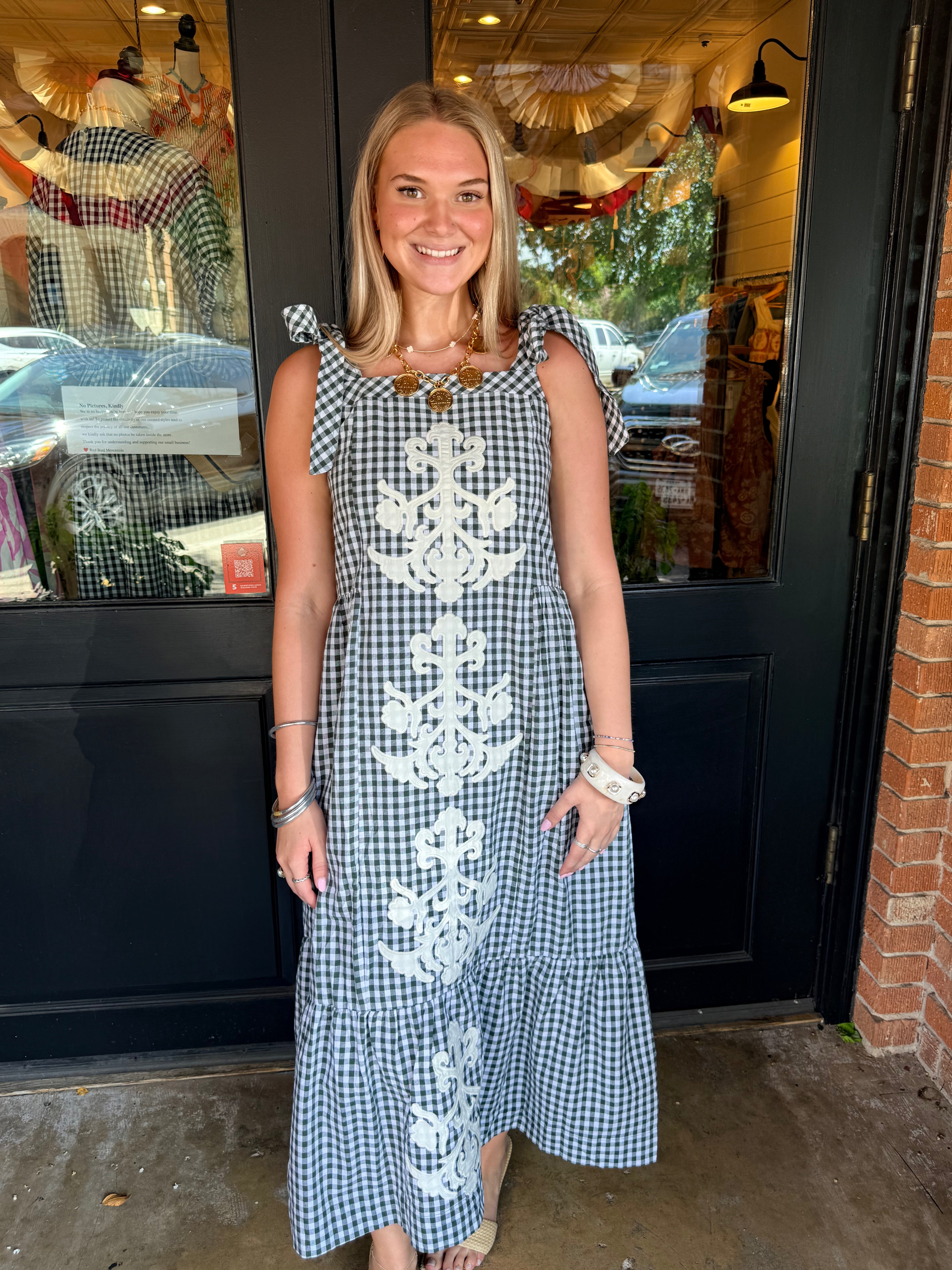 Demi Gingham Midi Dress