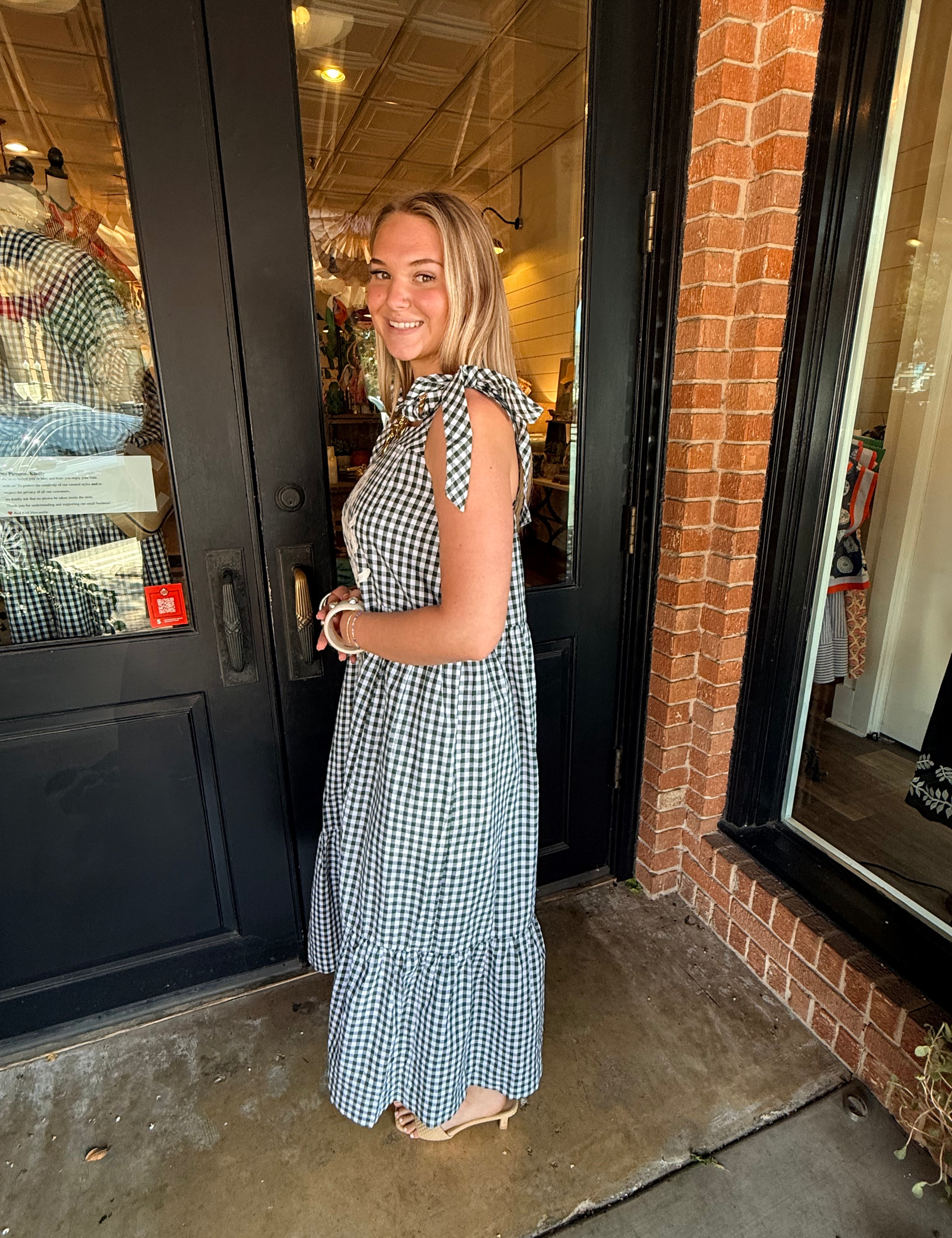 Demi Gingham Midi Dress