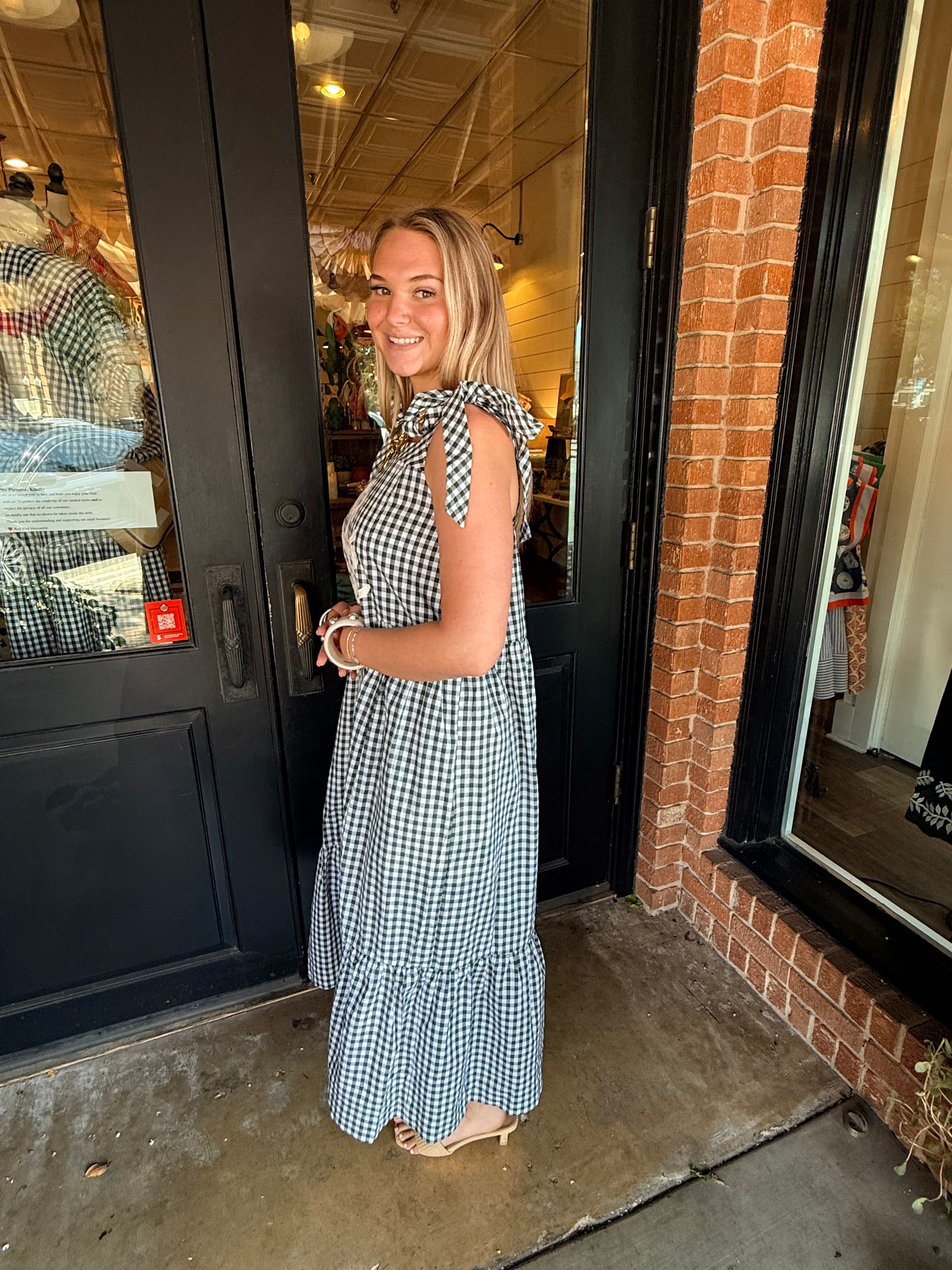 Demi Gingham Midi Dress