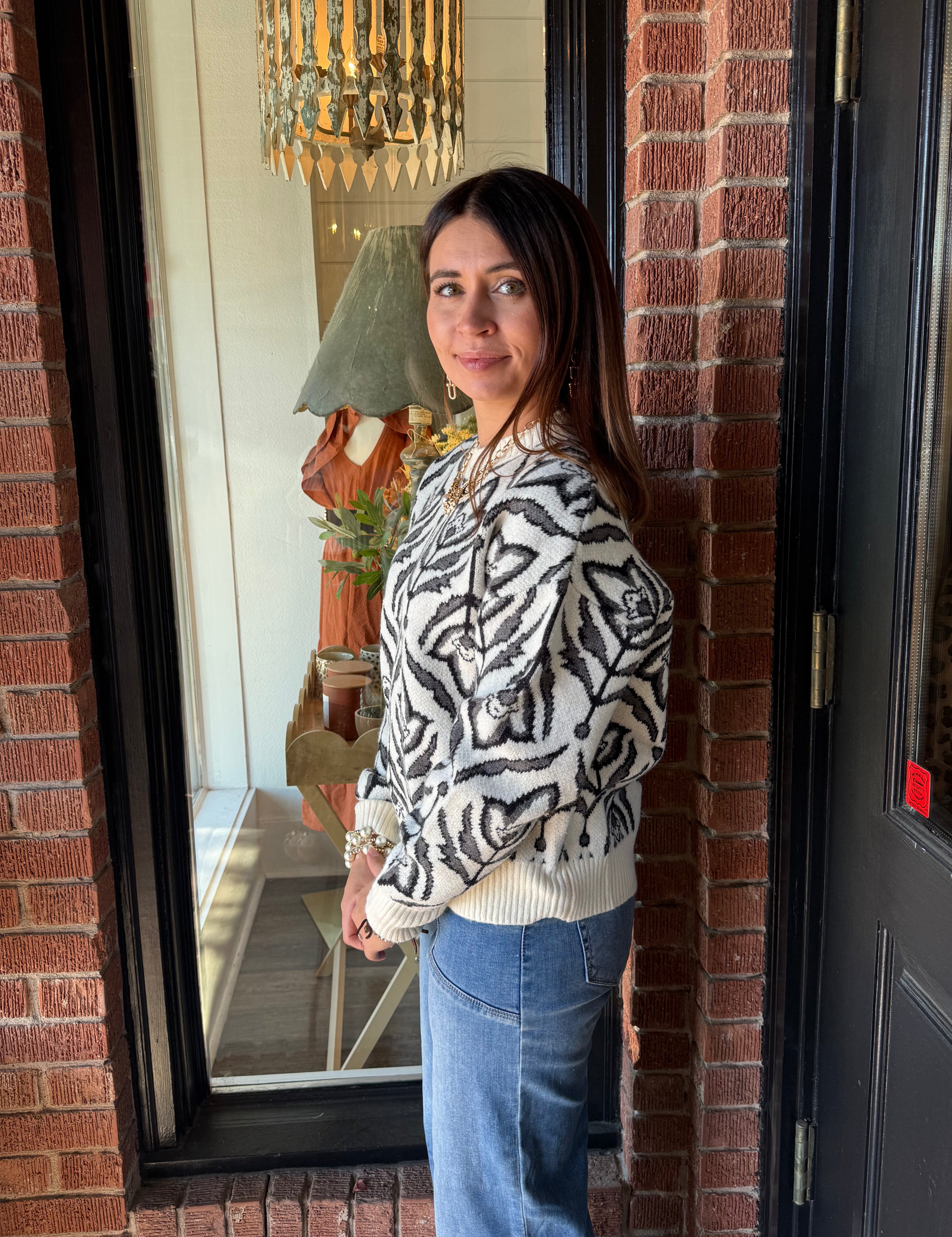 Harper Floral Knit Sweater