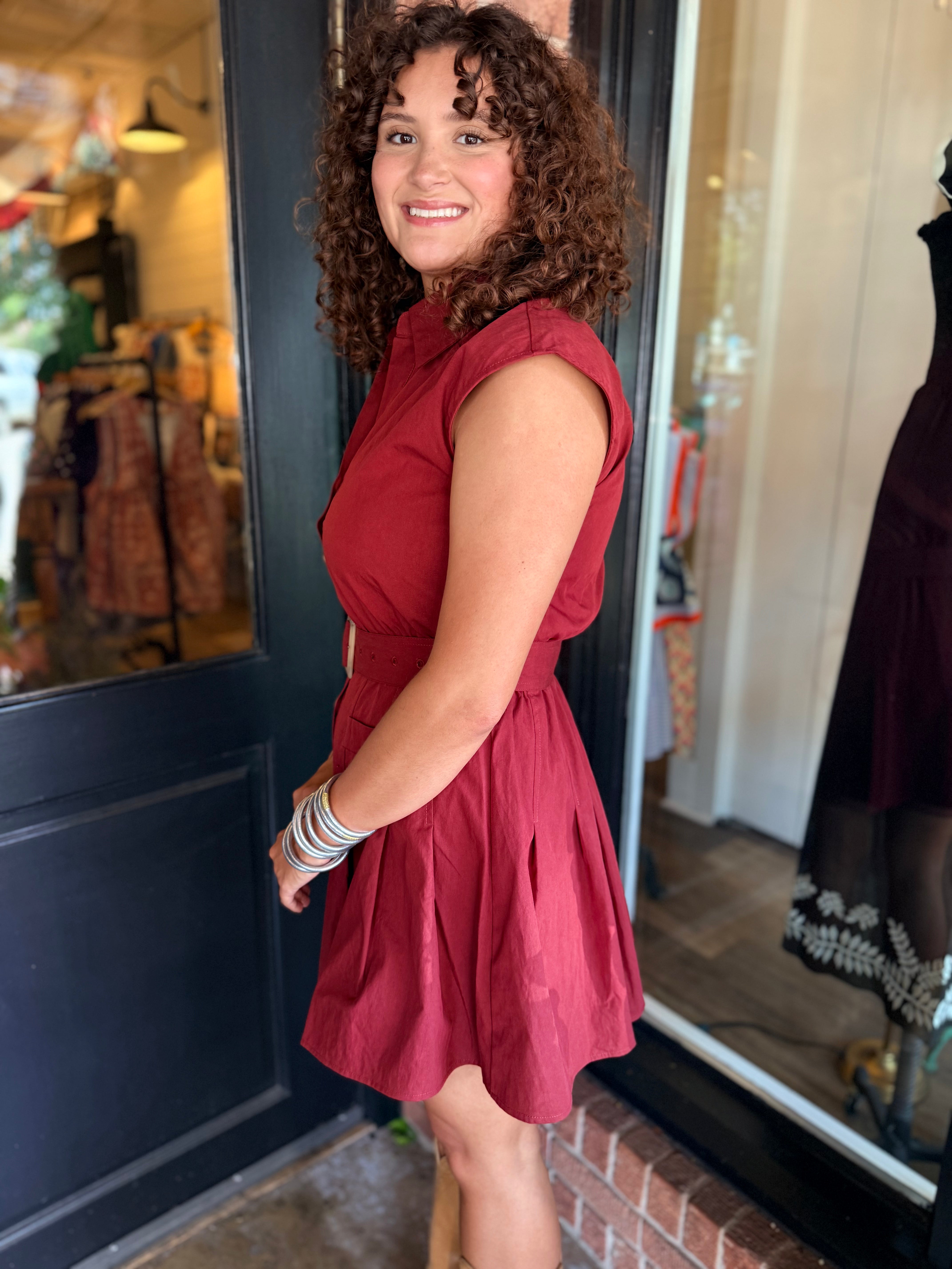 Donna Belted Shirt Dress