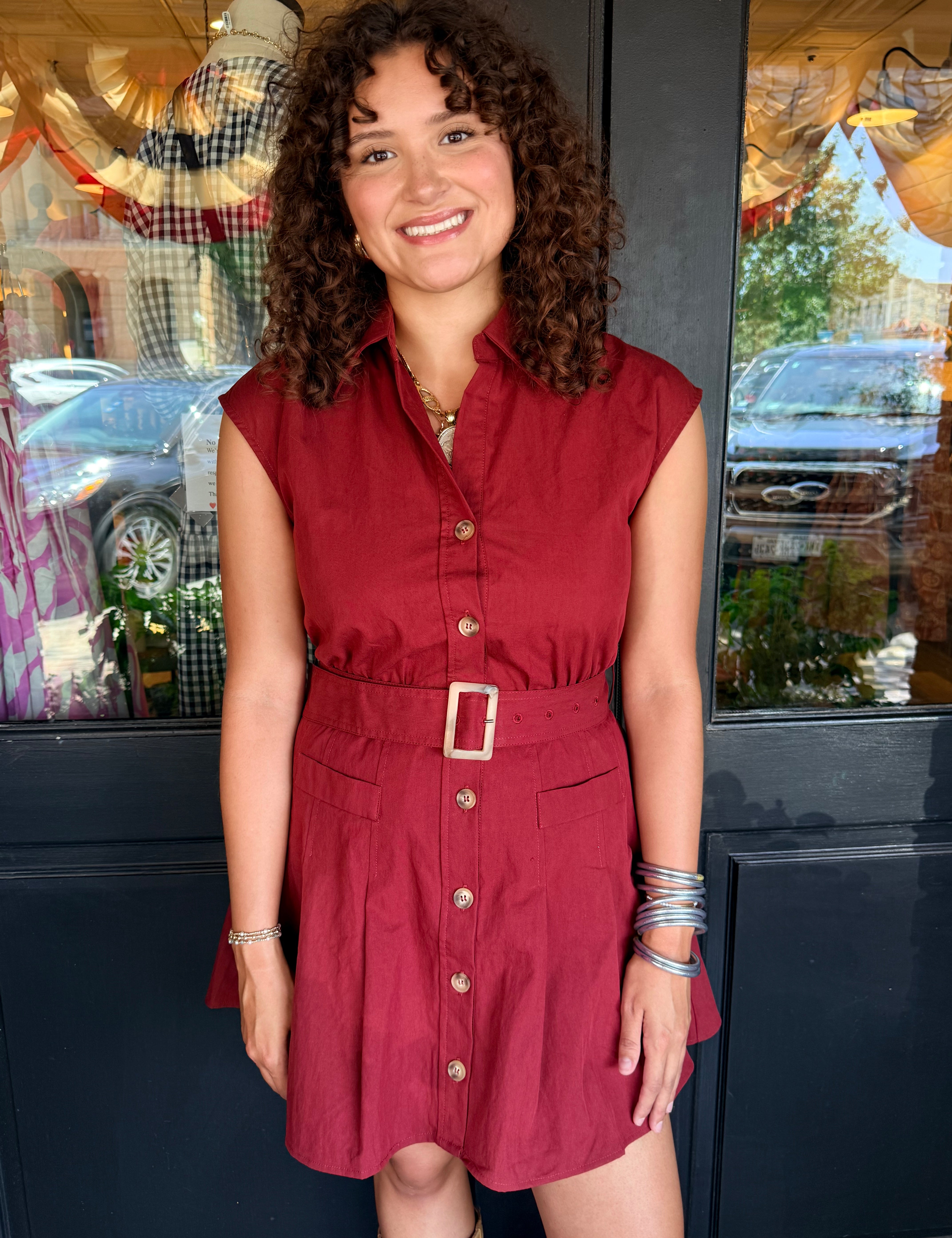 Donna Belted Shirt Dress