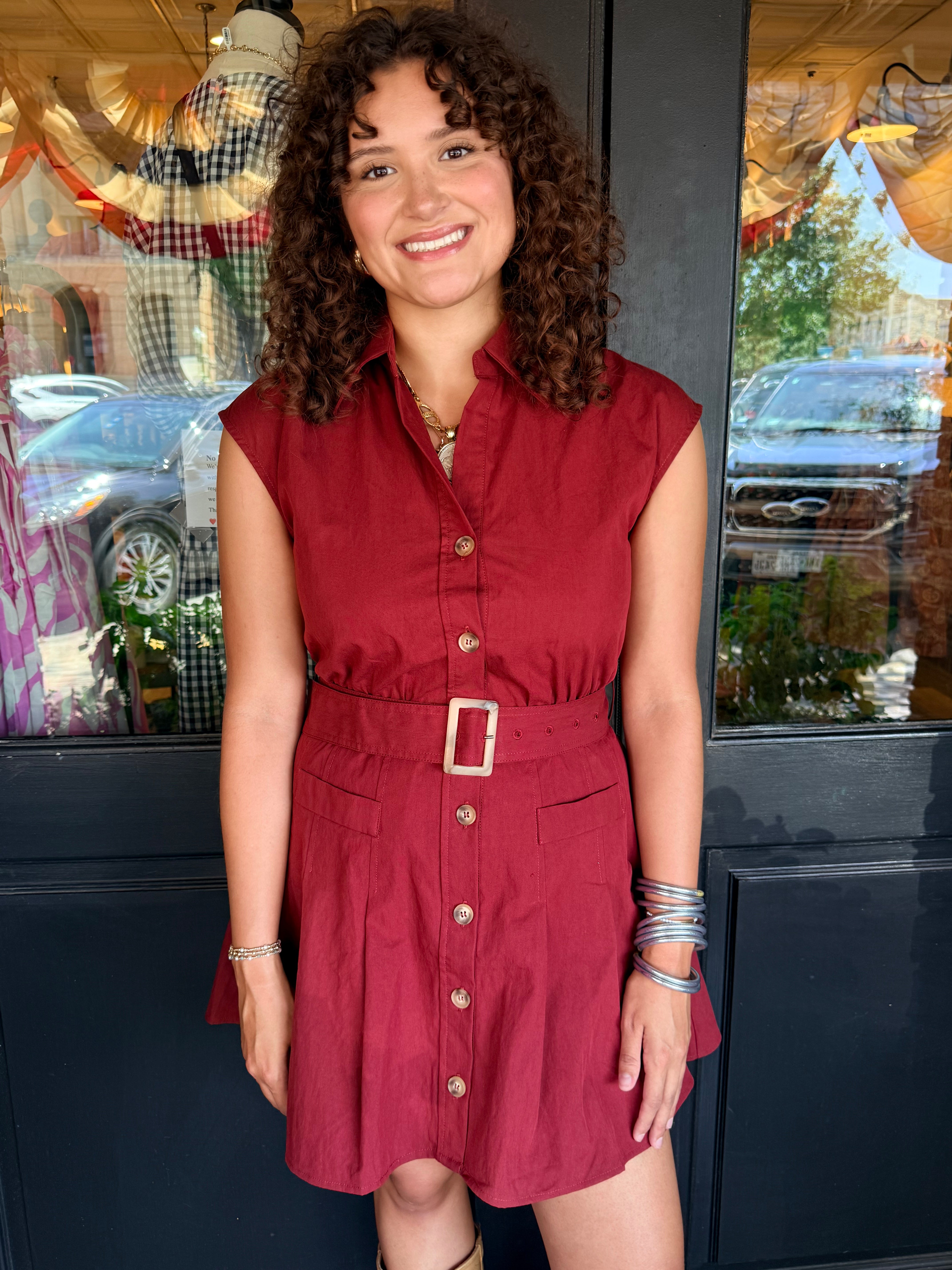 Donna Belted Shirt Dress