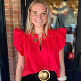 Erica Flutter Sleeve Top