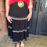 Selina Embroidered Midi Skirt