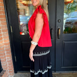 Selina Embroidered Midi Skirt