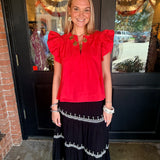 Selina Embroidered Midi Skirt