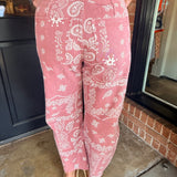 Andrea Paisley Denim Pants