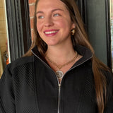 Kay Black Sweatshirt Dress