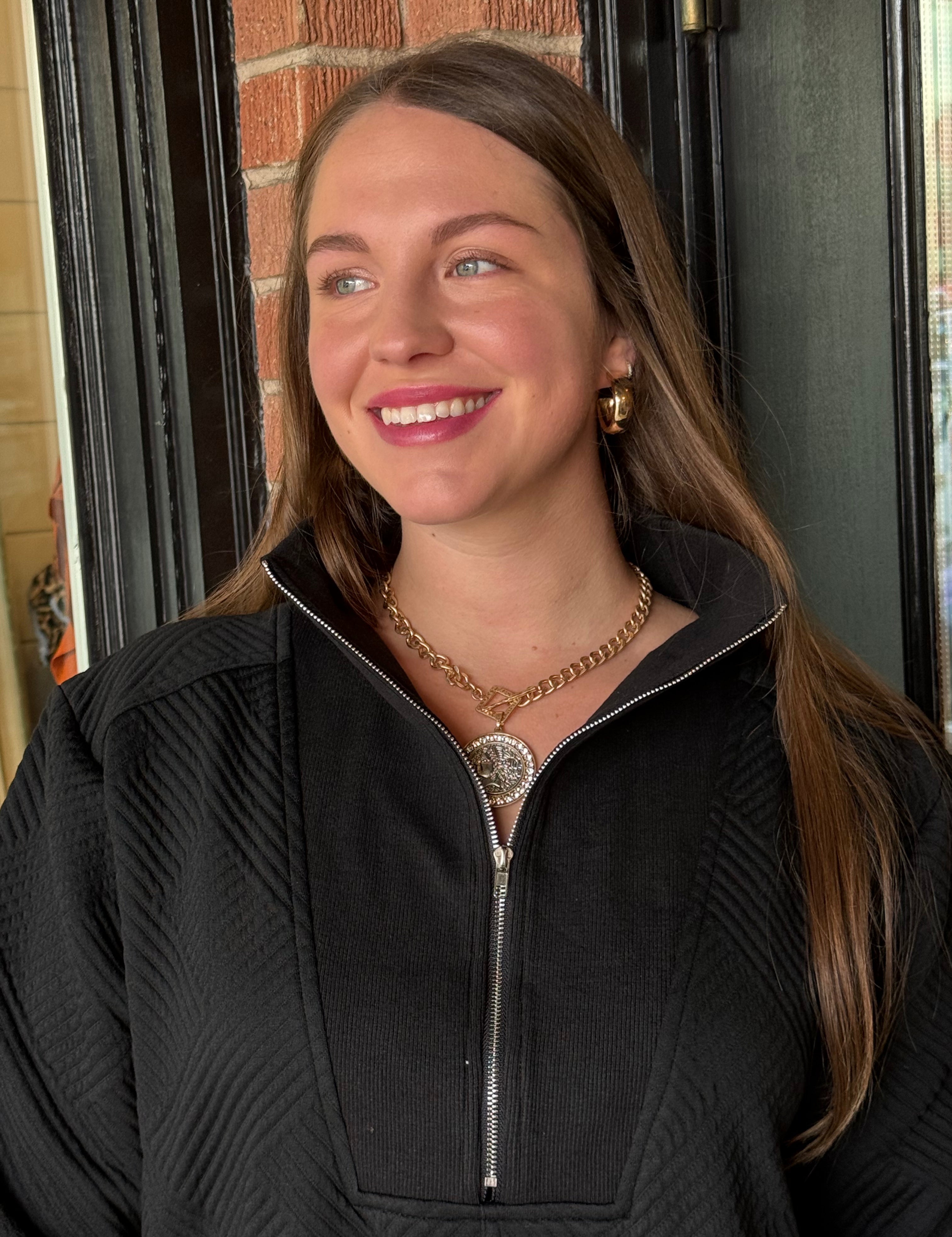 Kay Black Sweatshirt Dress