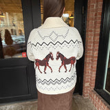 Iris Horse Cardigan