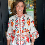 Darla Floral Belted Dress