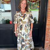 Selma Paisley Midi Dress