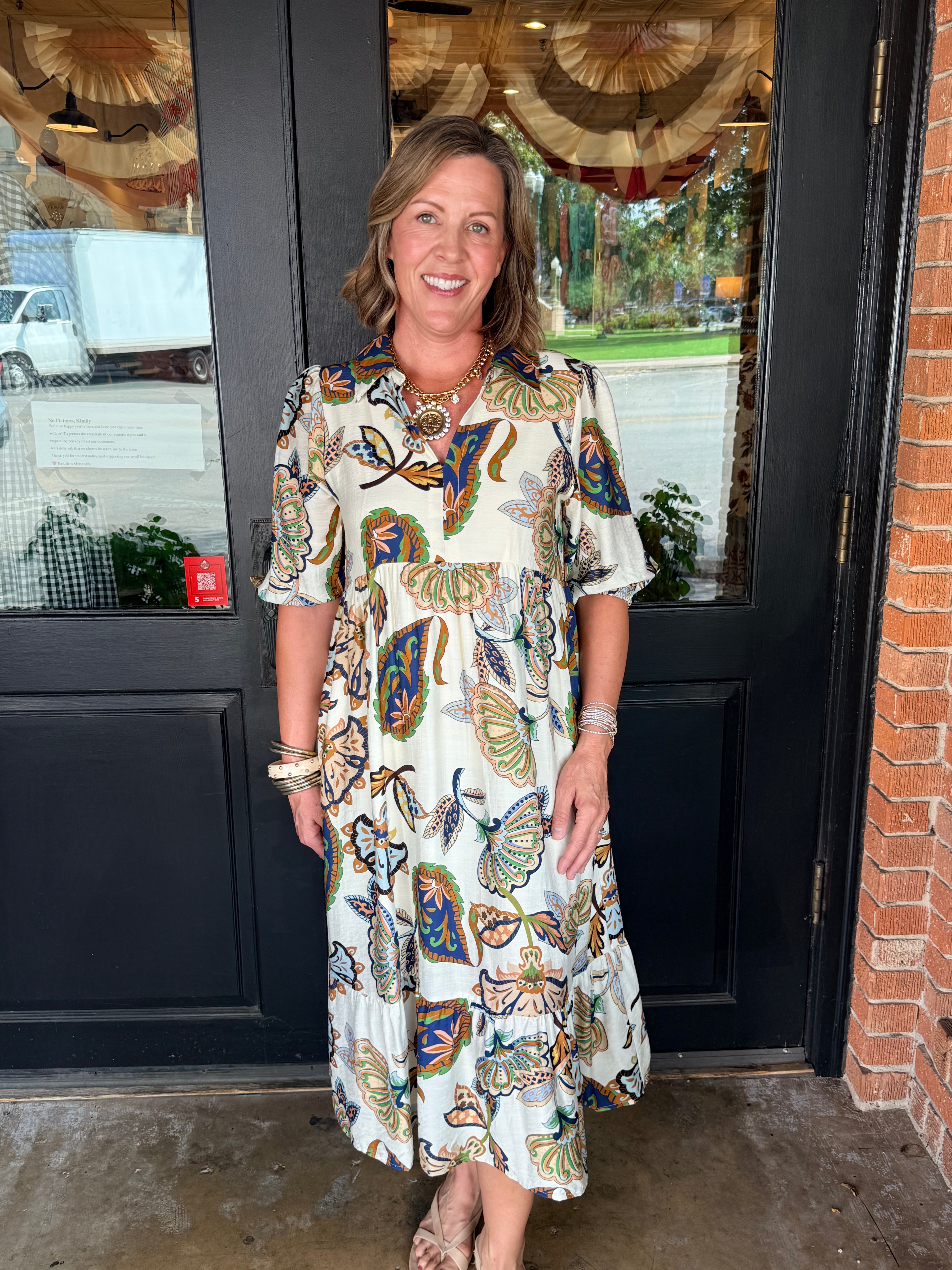 Selma Paisley Midi Dress