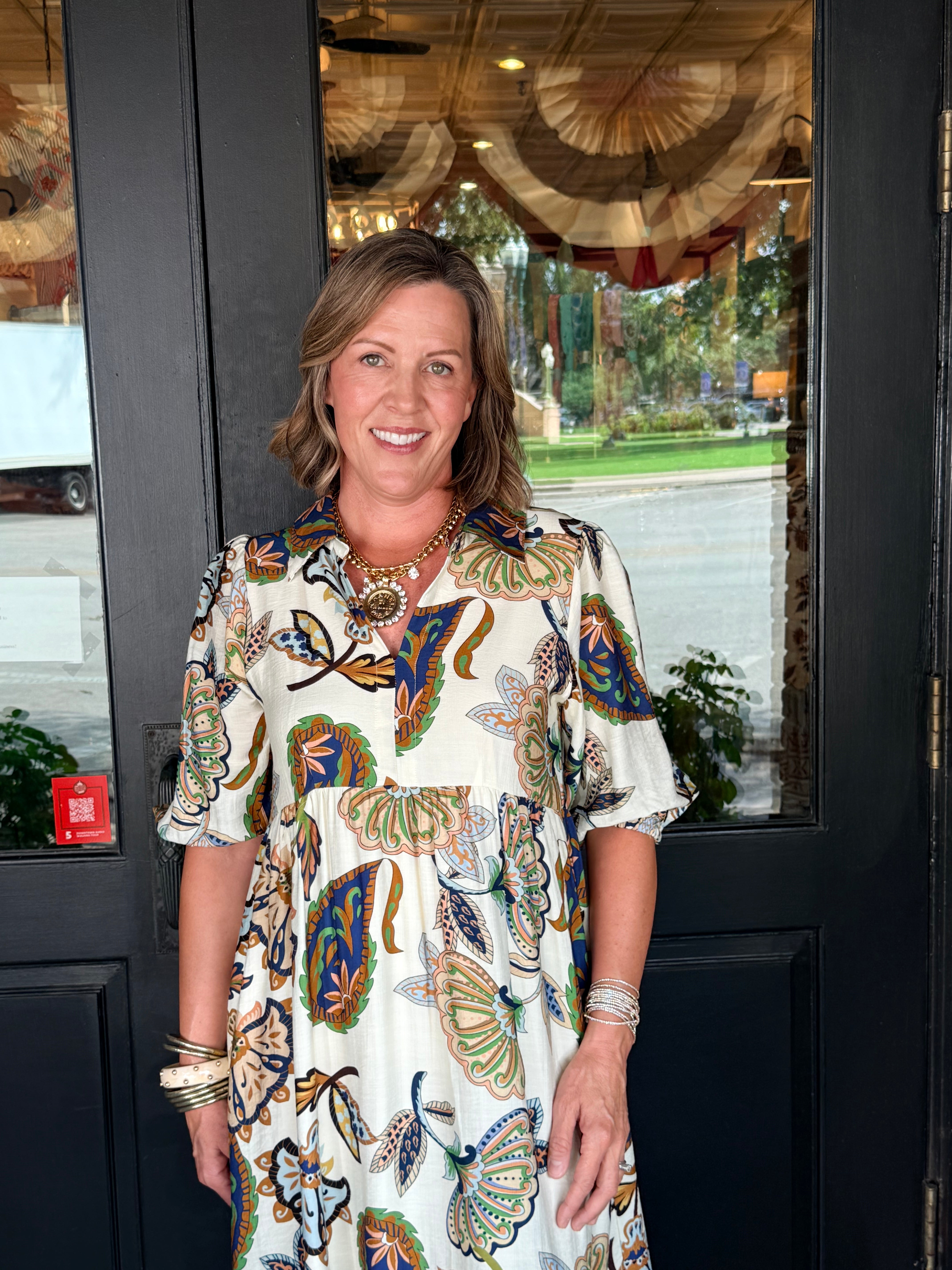 Selma Paisley Midi Dress