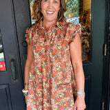 Victoria Floral Denim Dress