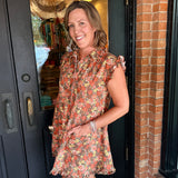 Victoria Floral Denim Dress