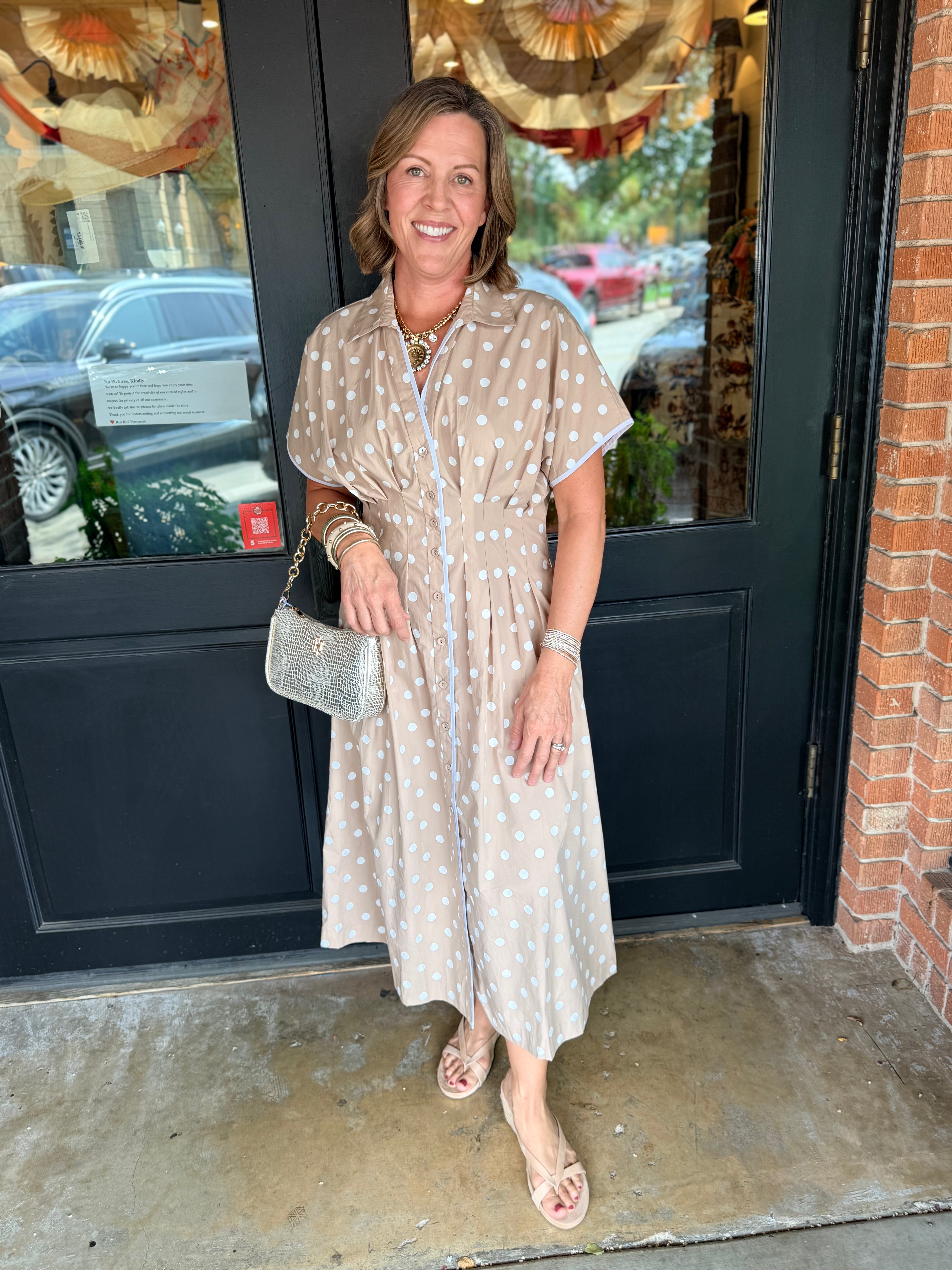 Kellie Polka Dot Midi Dress
