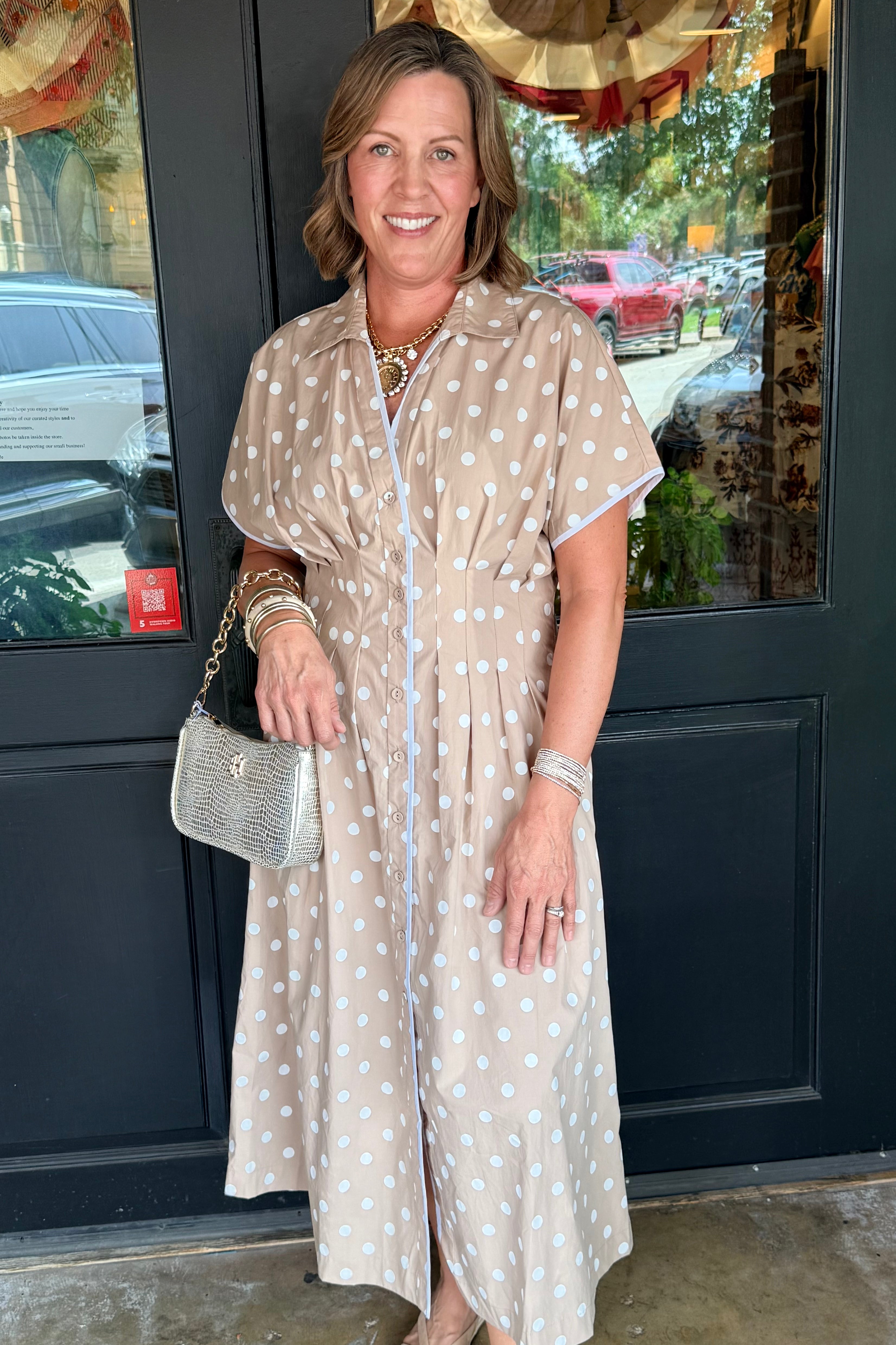Kellie Polka Dot Midi Dress