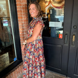Jenna Boho Midi Dress