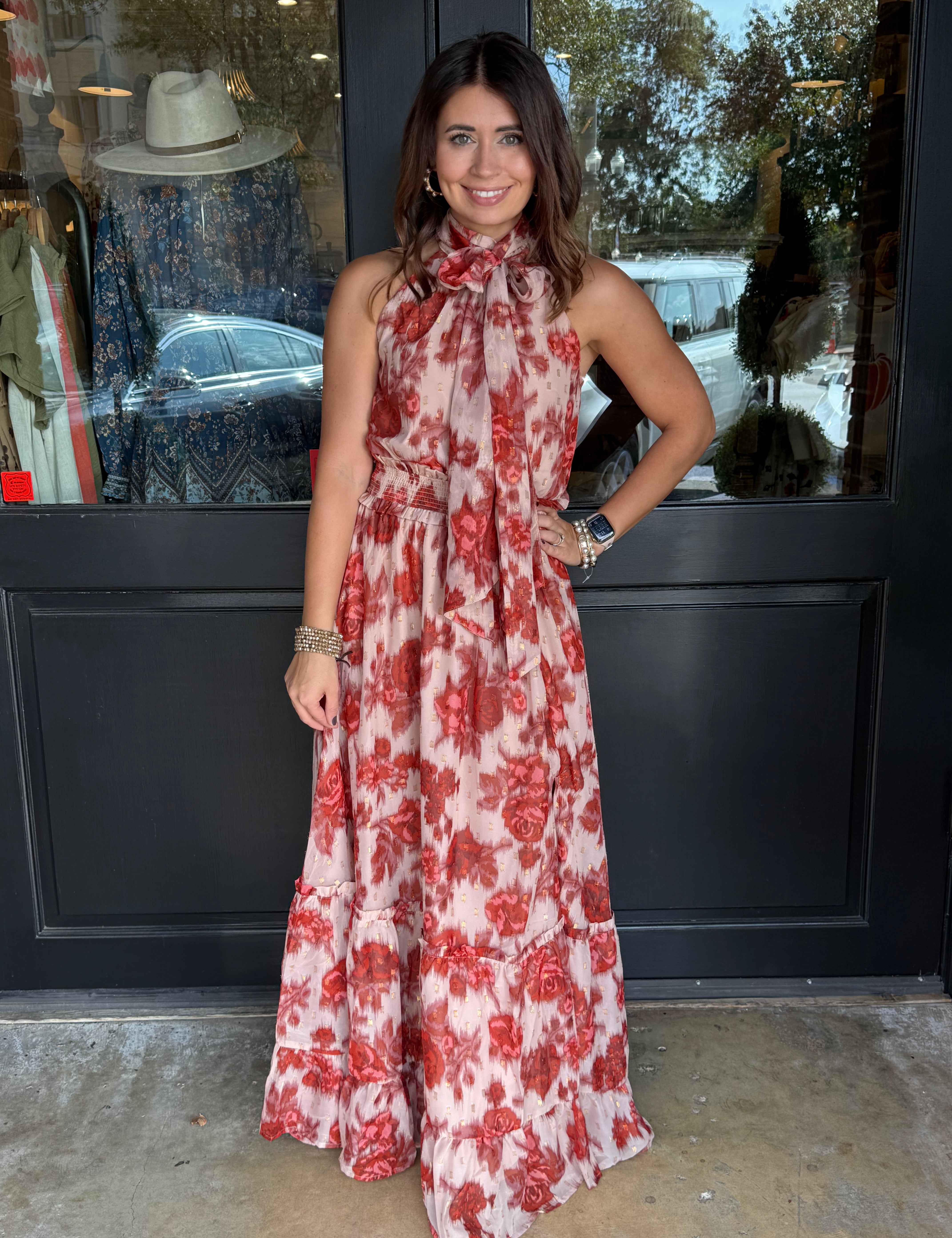 Tiffany Halter Maxi Dress