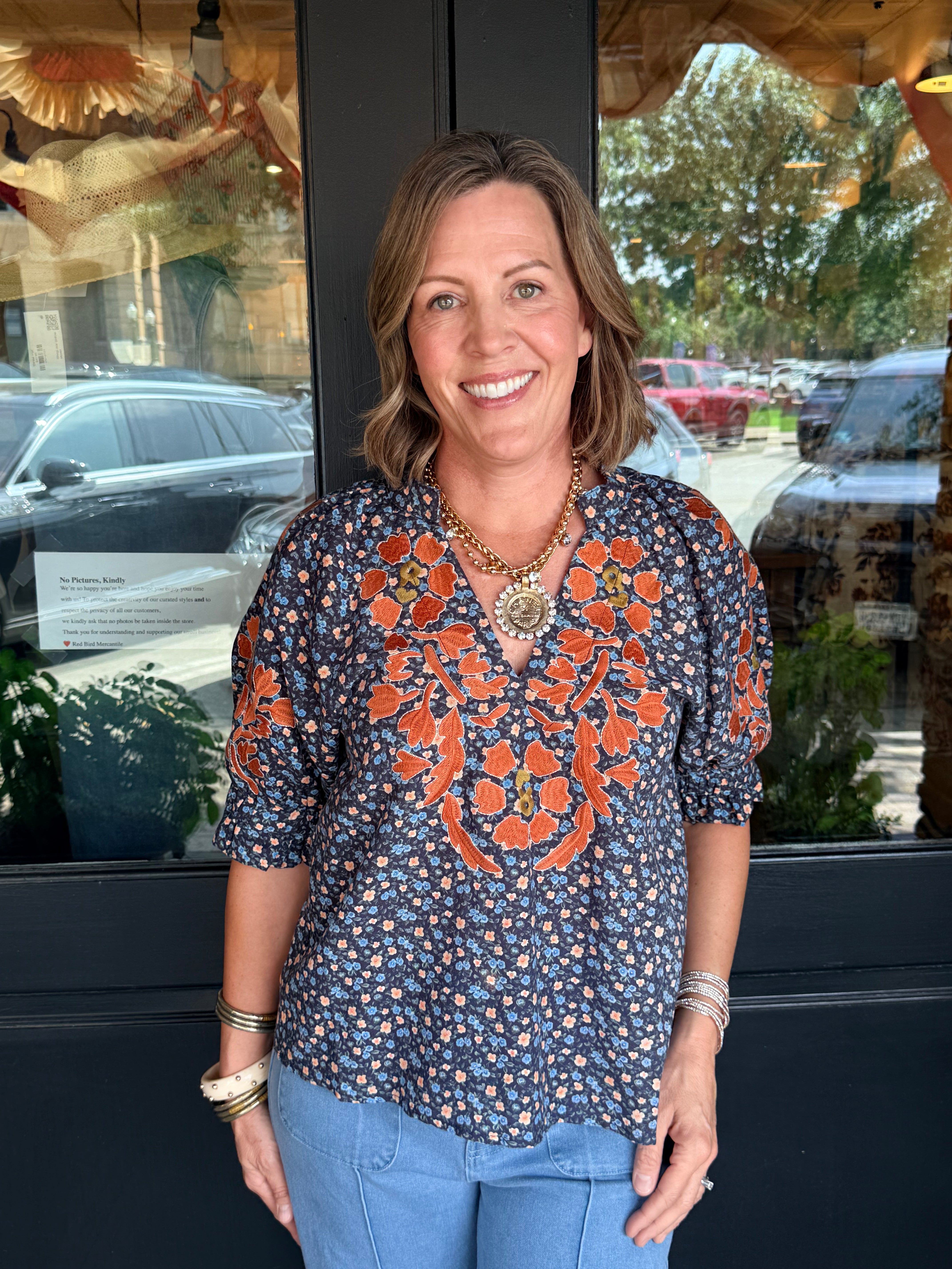 Mandi Floral Embroidered Top