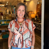 Millie Abstract Print Top