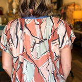 Millie Abstract Print Top