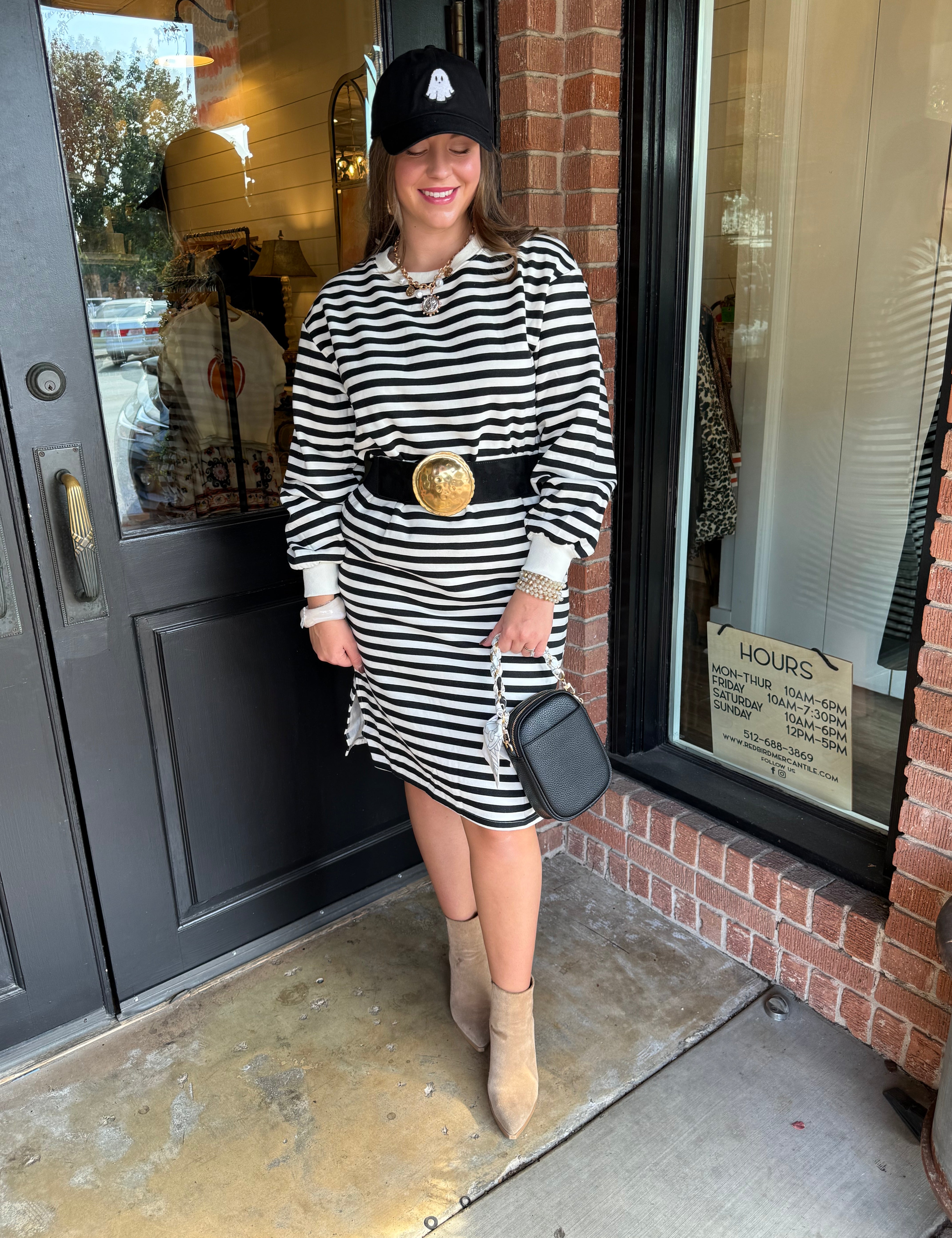 Shelley Striped Midi Dress