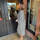 Shelley Striped Midi Dress