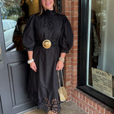 Leslie Lace Hem Midi Dress