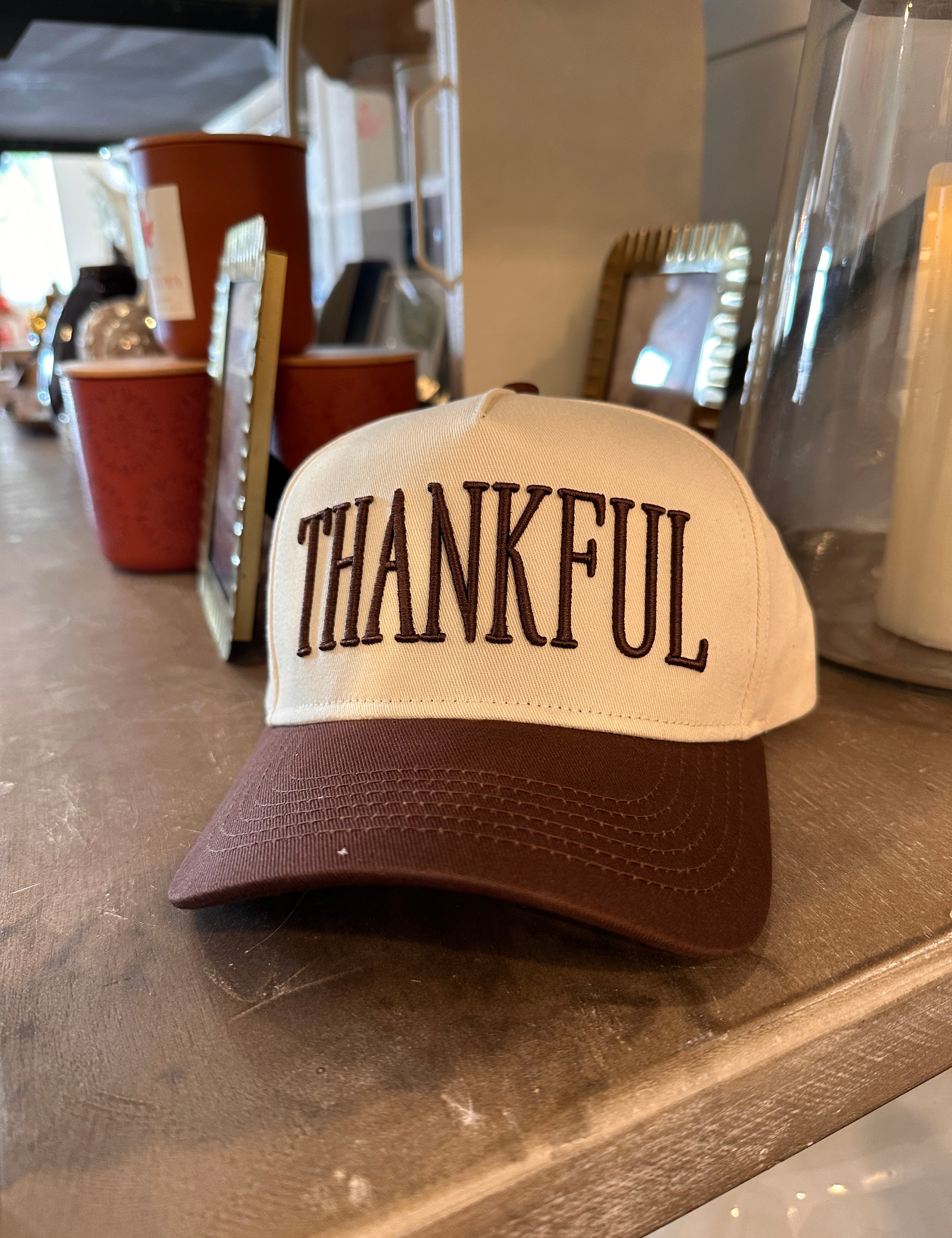 Thankful Embroidered Hat