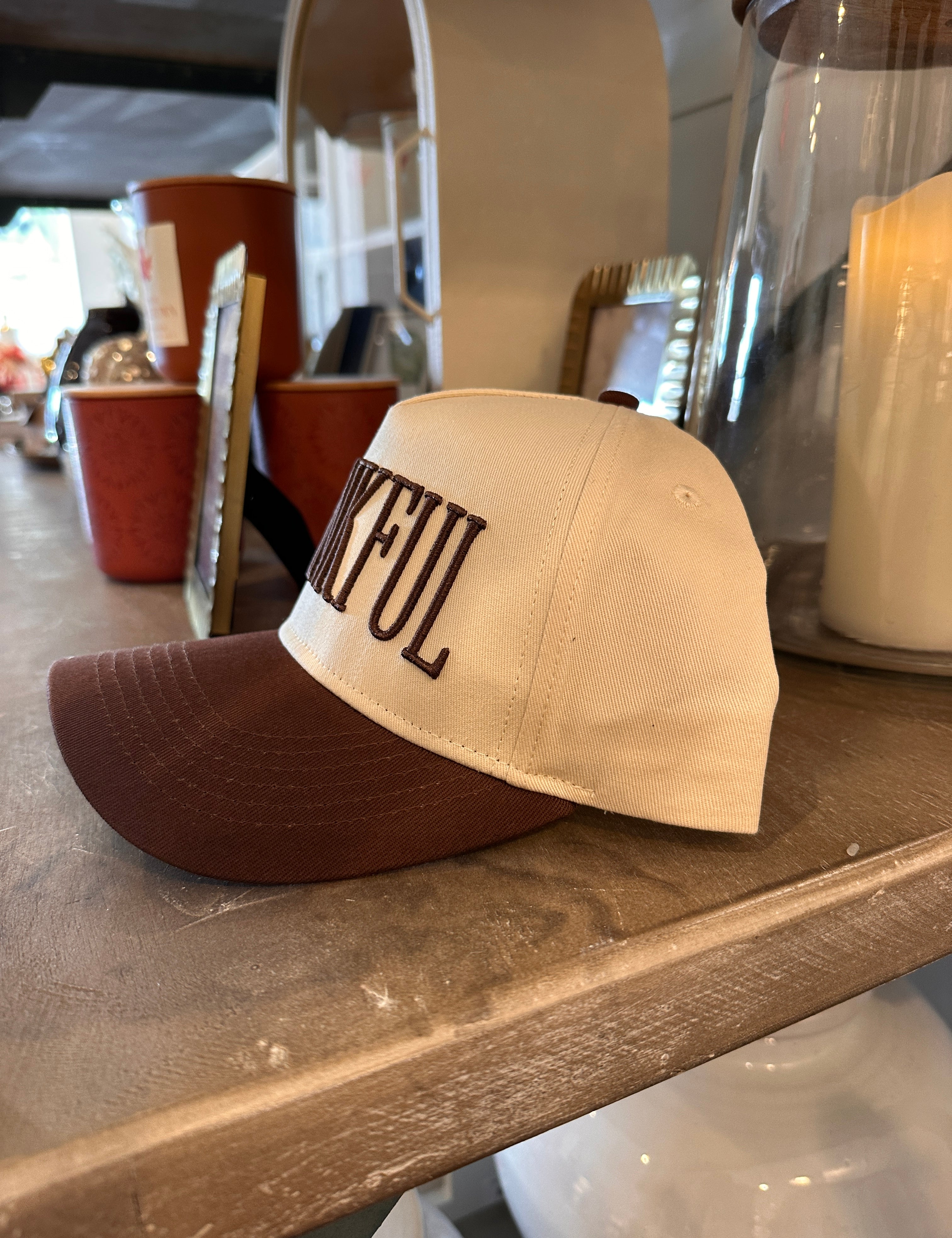Thankful Embroidered Hat