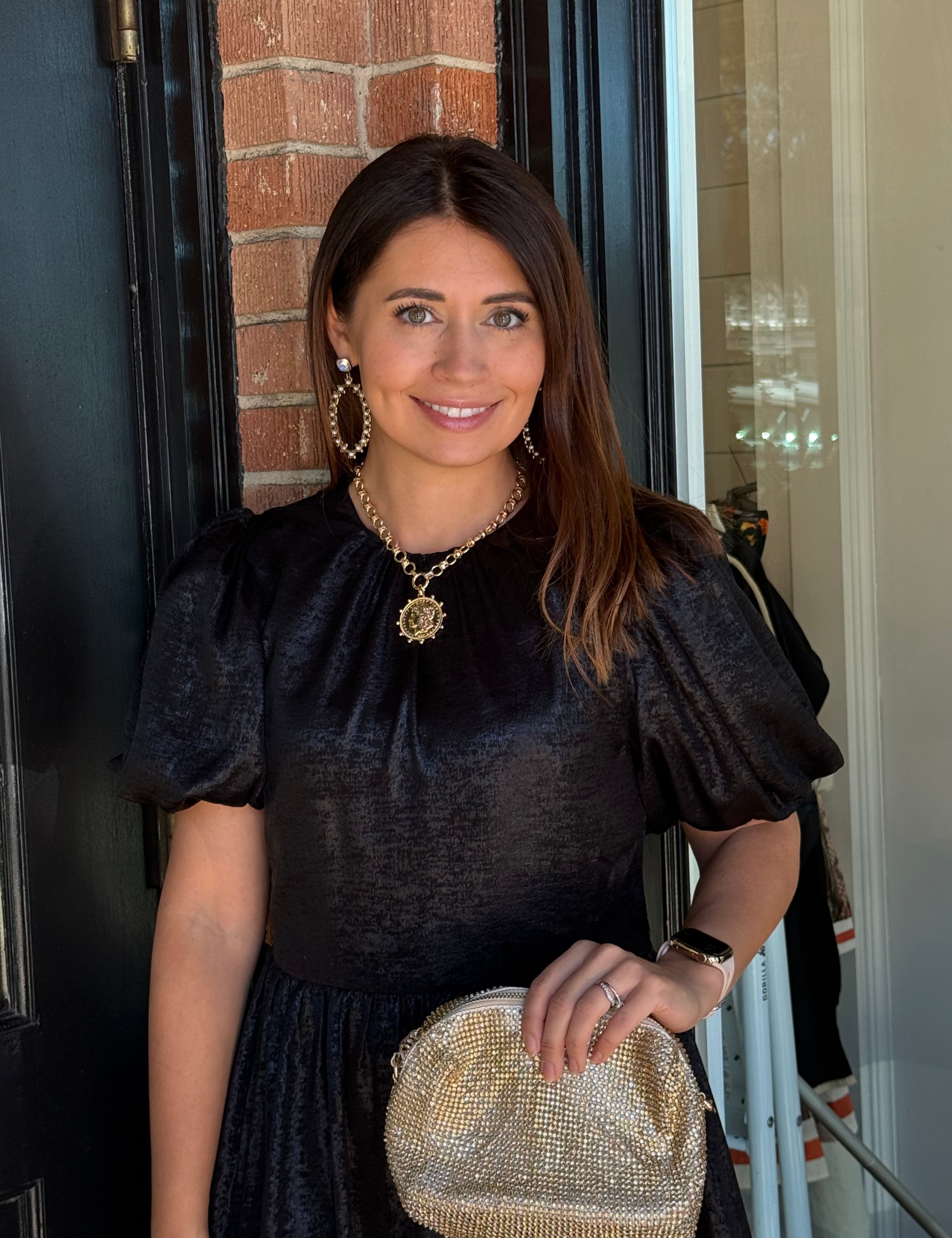 Kelli Black Mini Dress