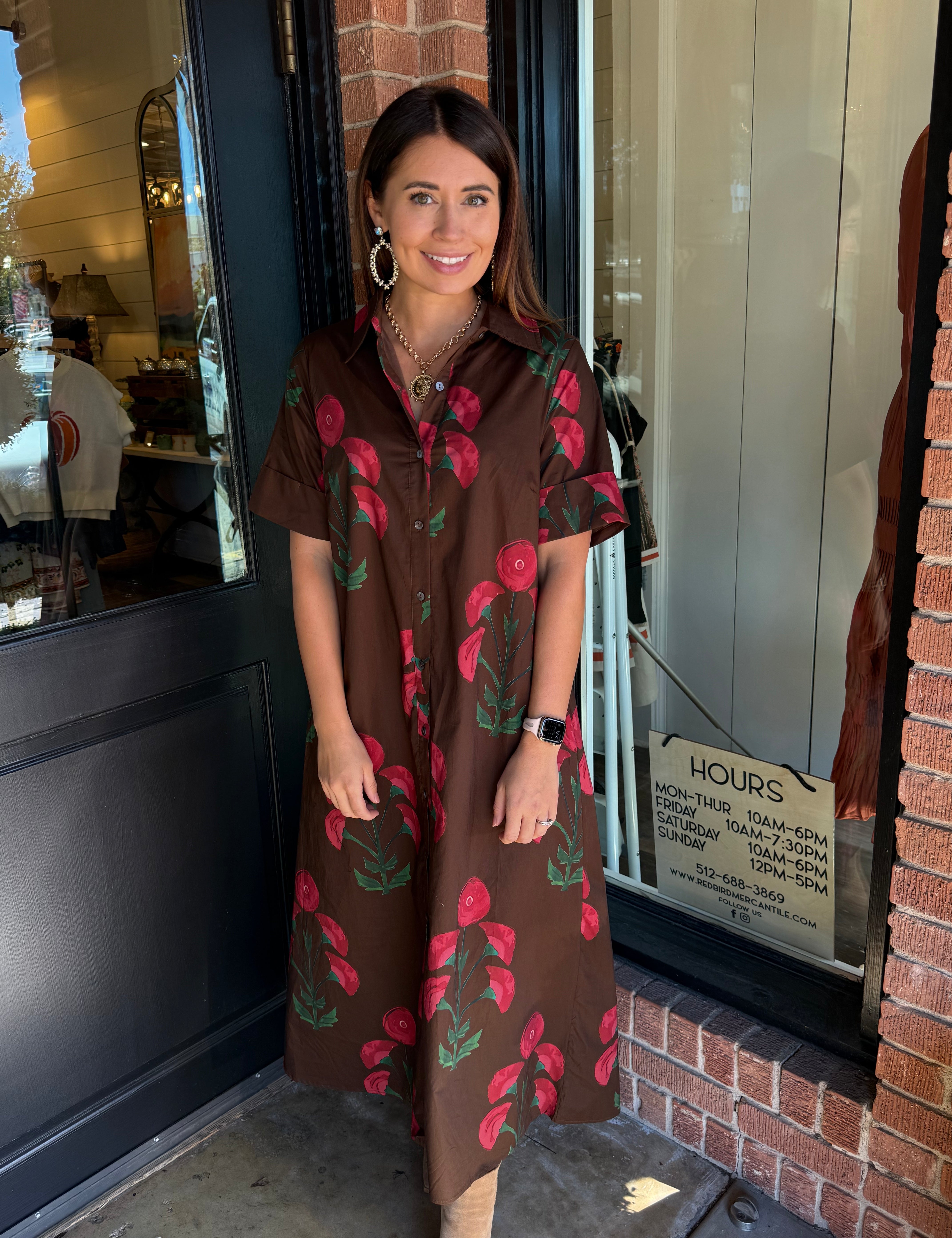 Olivia Midi Shirt Dress